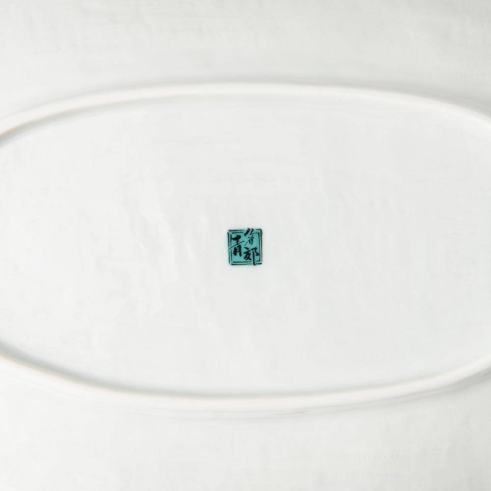 Seikou Kiln Hokusai Wave Kutani Rectangle Plate - MUSUBI KILN - Handmade Japanese Tableware and Japanese Dinnerware