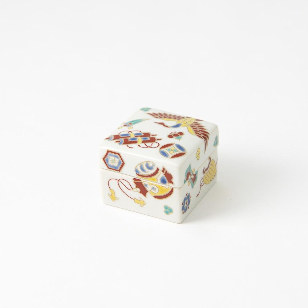 Seikou Kiln Kutani Traditional Pattern Small Box - MUSUBI KILN - Handmade Japanese Tableware and Japanese Dinnerware