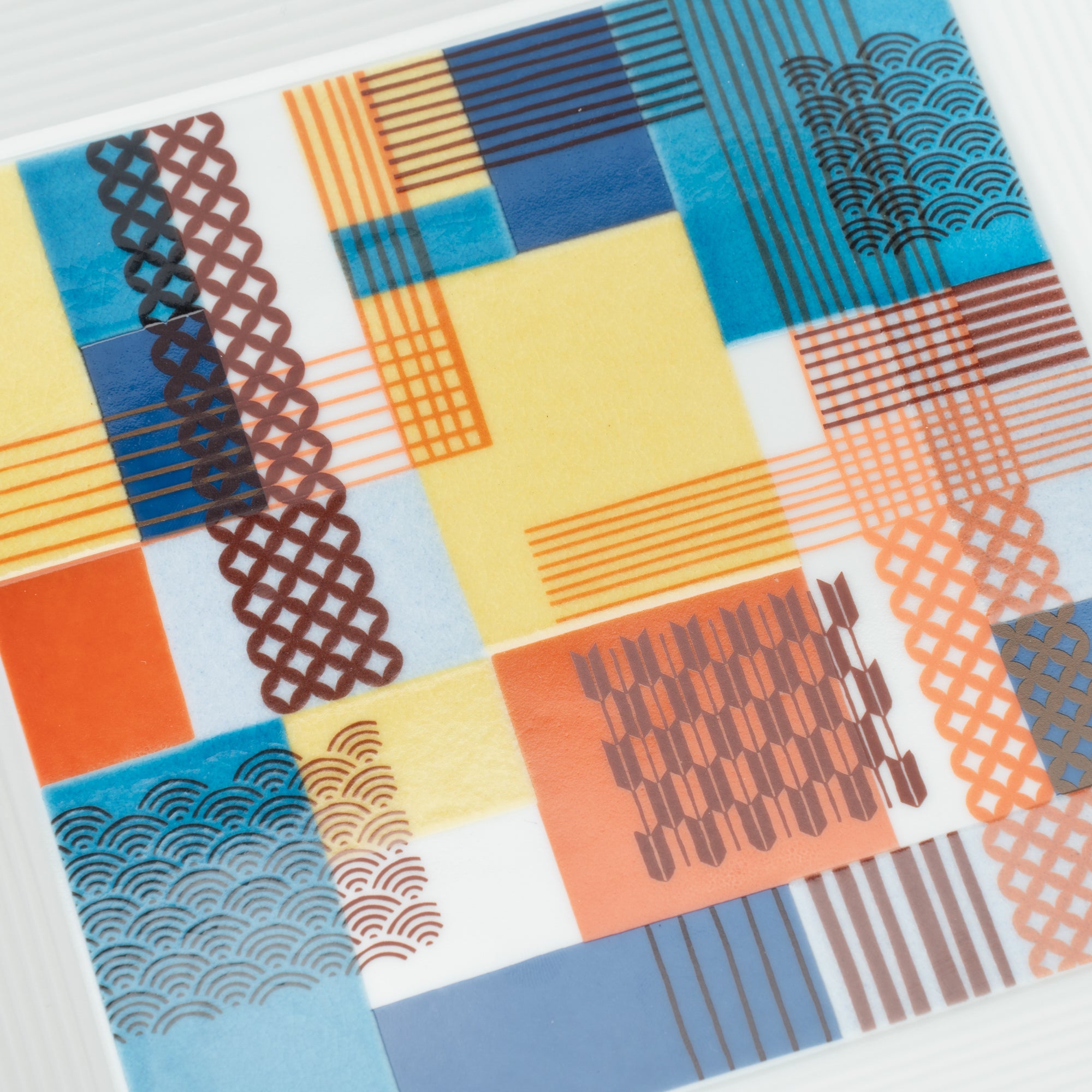 Geometric Patchwork Side Plate 7.1 in