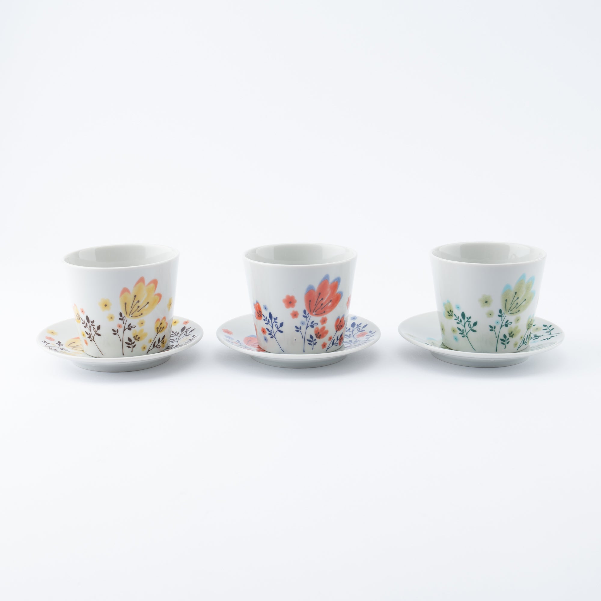 Spring Flowers Japanese Cup & Saucer