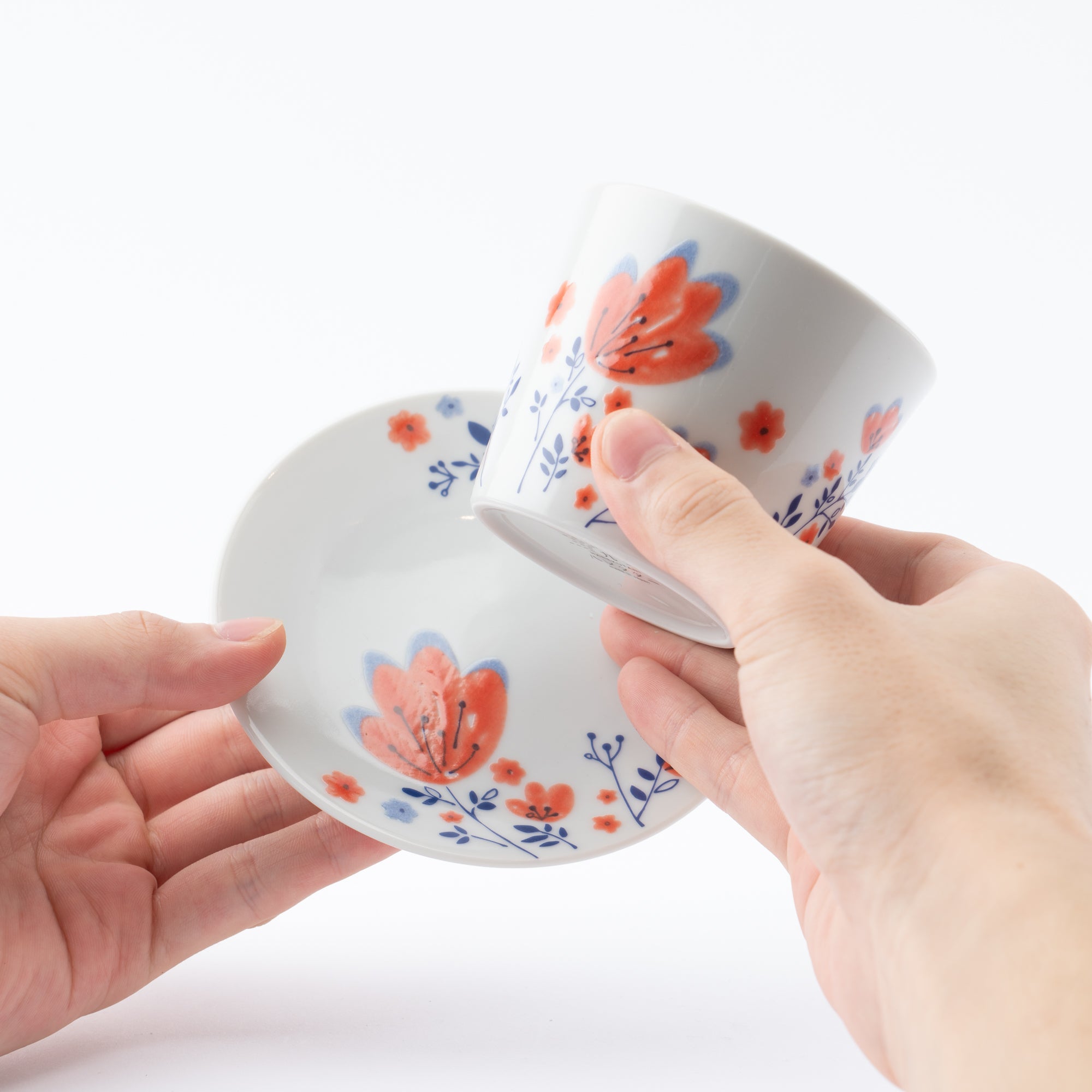 Spring Flowers Japanese Cup & Saucer