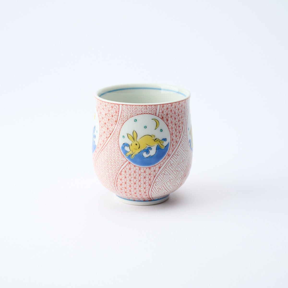 Yunomi Rabbit Akae Rabbit Yunomi Japanese Teacup | JAPAN KUTANI SHOP
