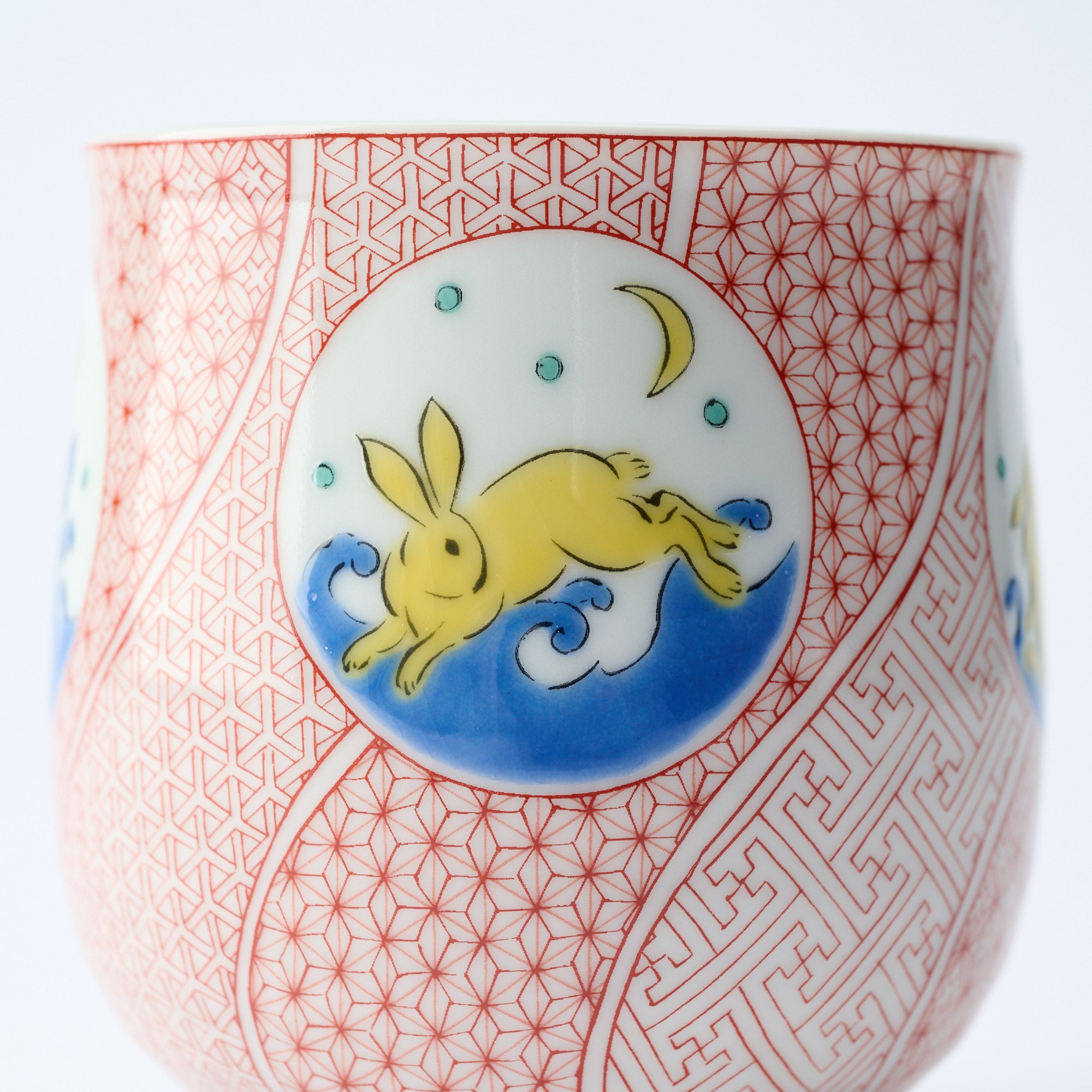 Akae Rabbit Yunomi Japanese Teacup