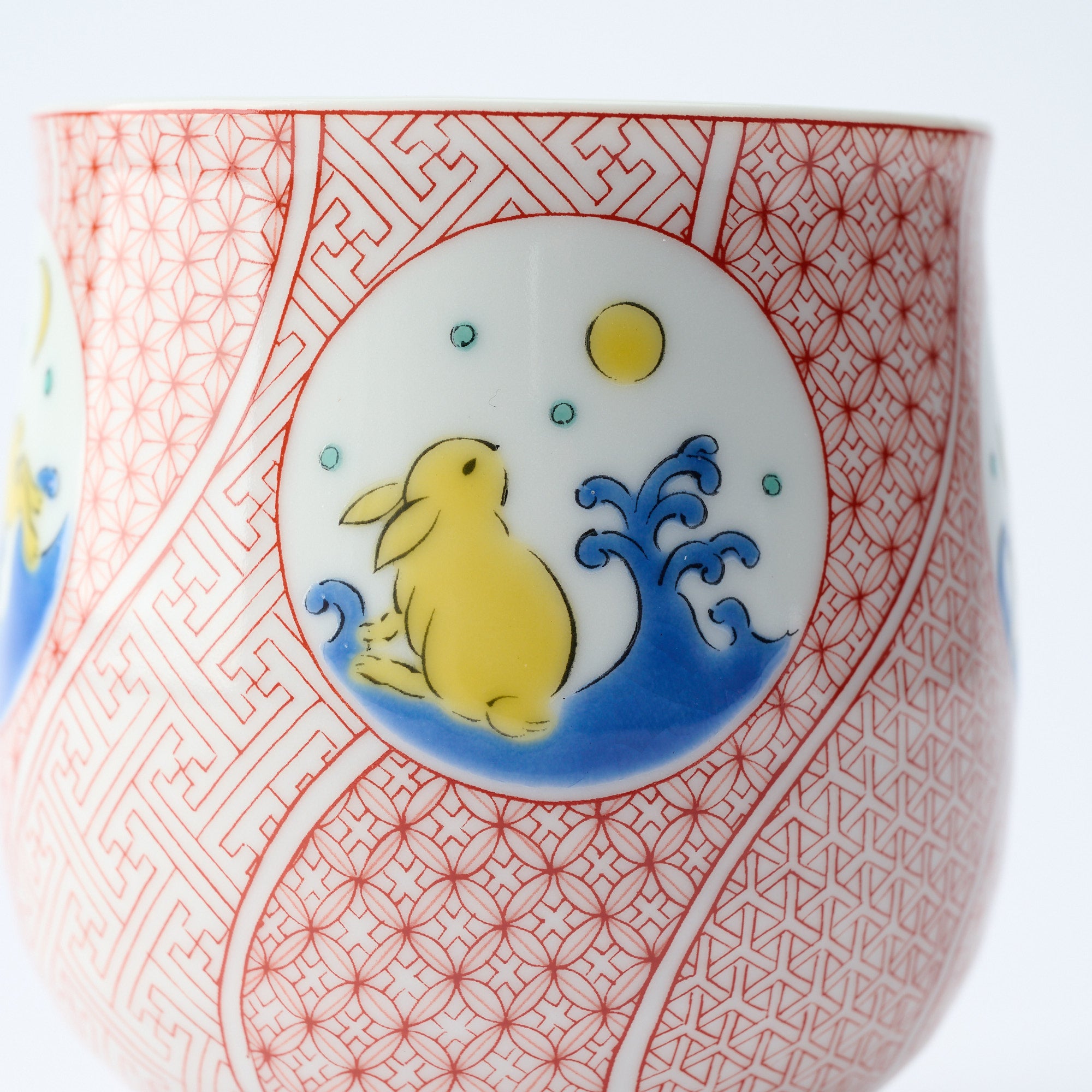 Akae Rabbit Yunomi Japanese Teacup