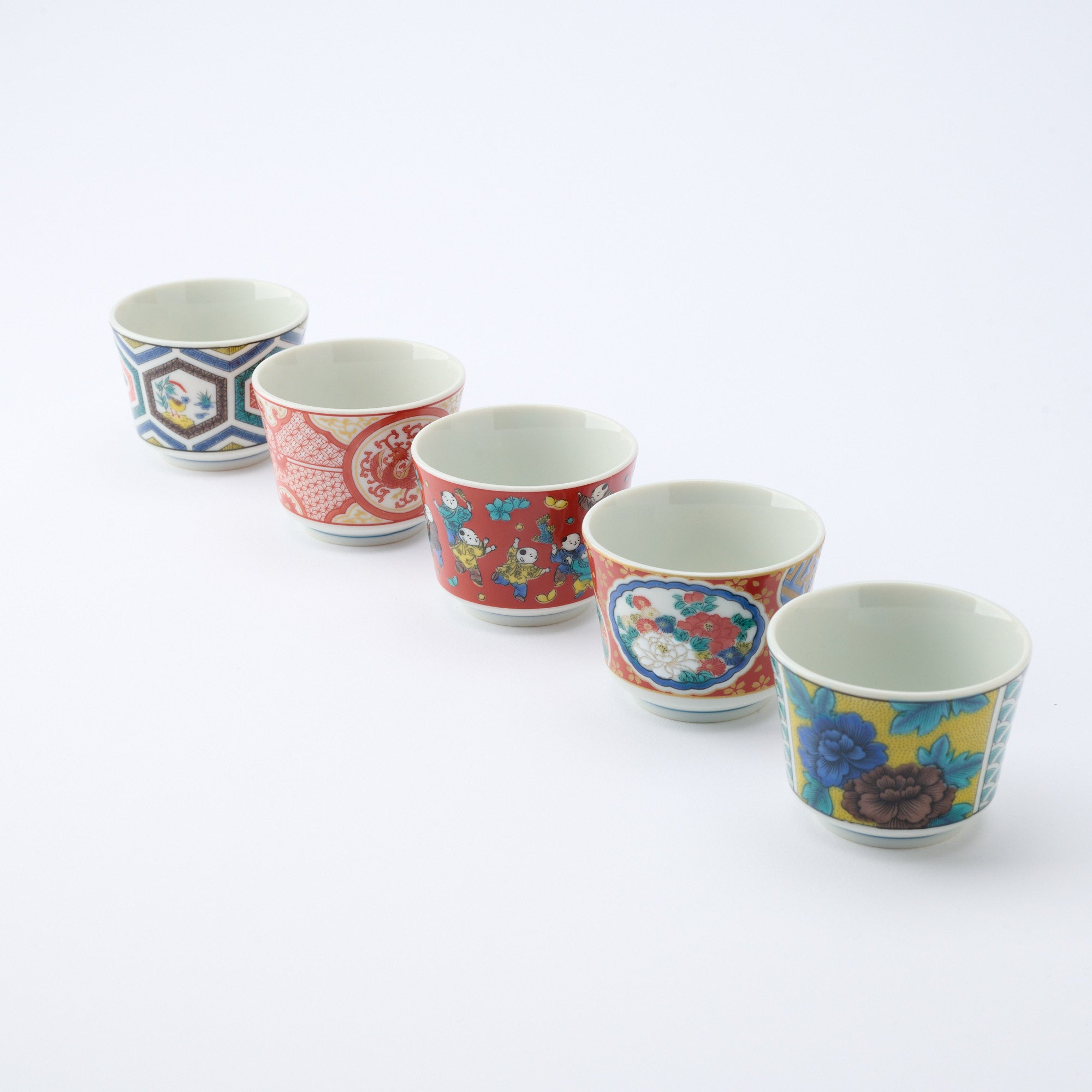 Jidai Kutani Guinomi Sake Cup Set