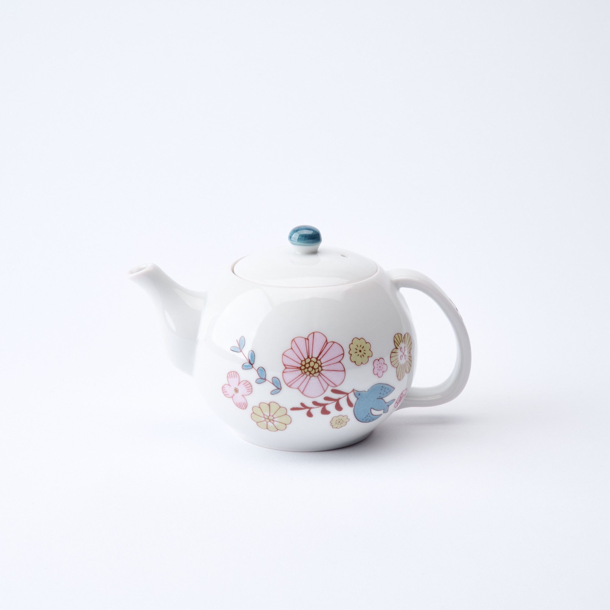 Bird and Blooms Japanese Teapot