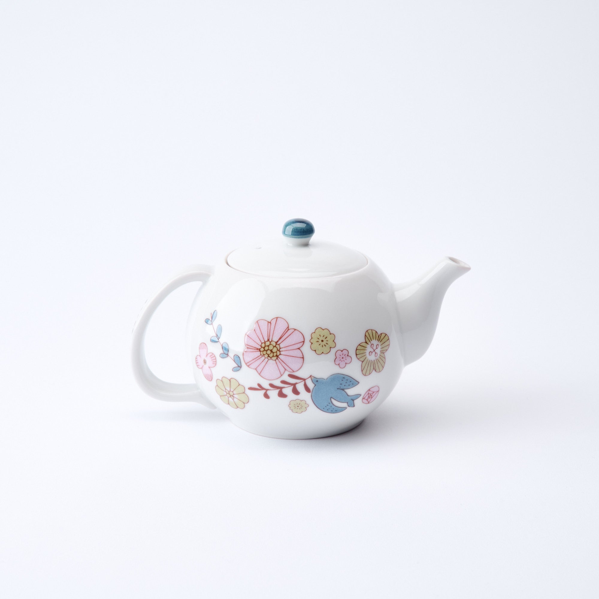 Bird and Blooms Japanese Teapot