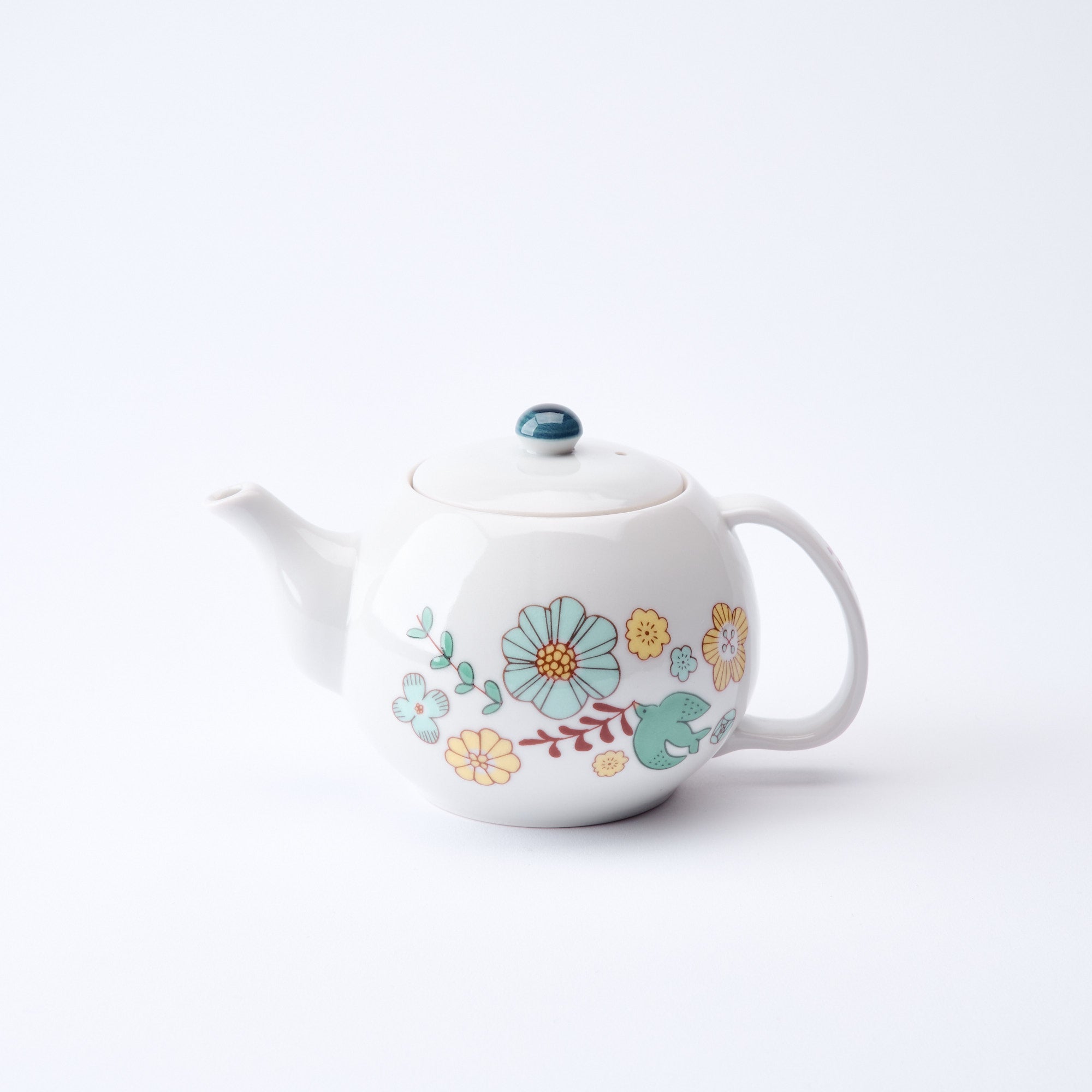 Bird and Blooms Japanese Teapot