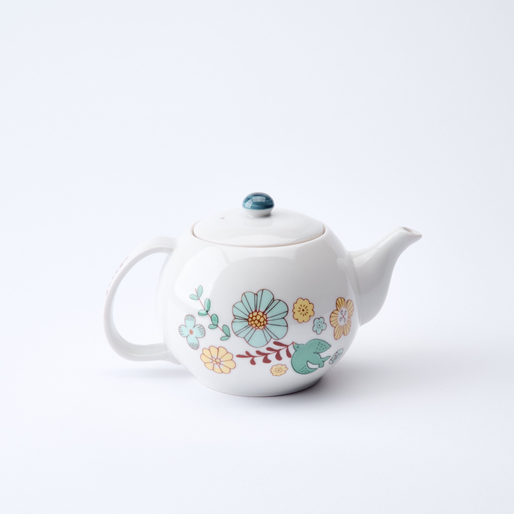 Bird and Blooms Japanese Teapot