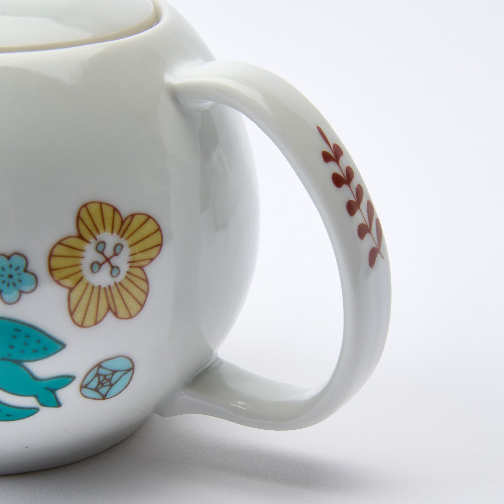 Bird and Blooms Japanese Teapot