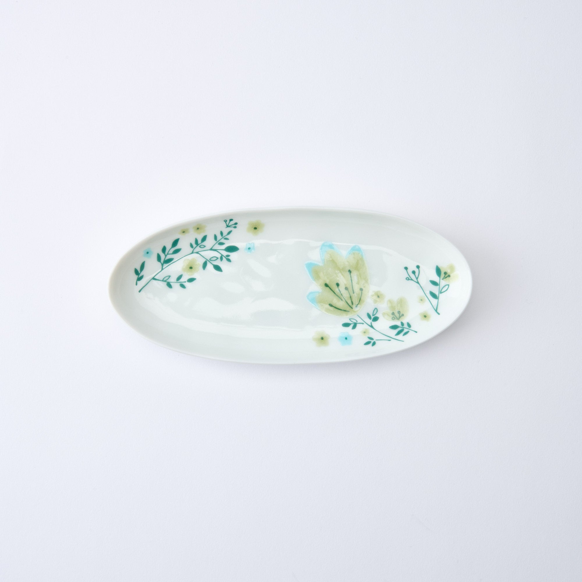 Spring Flowers Oval Side Plate