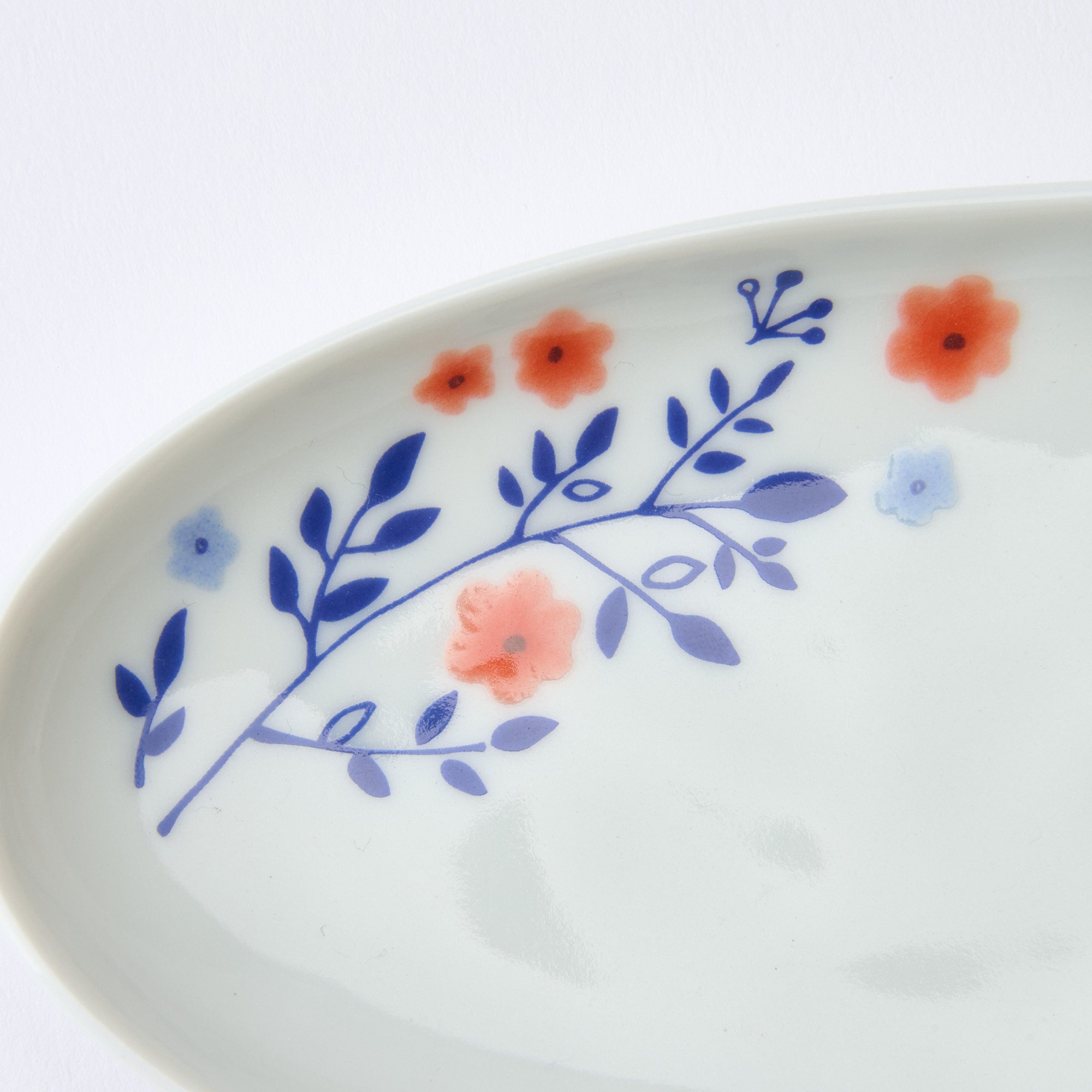 Spring Flowers Oval Side Plate