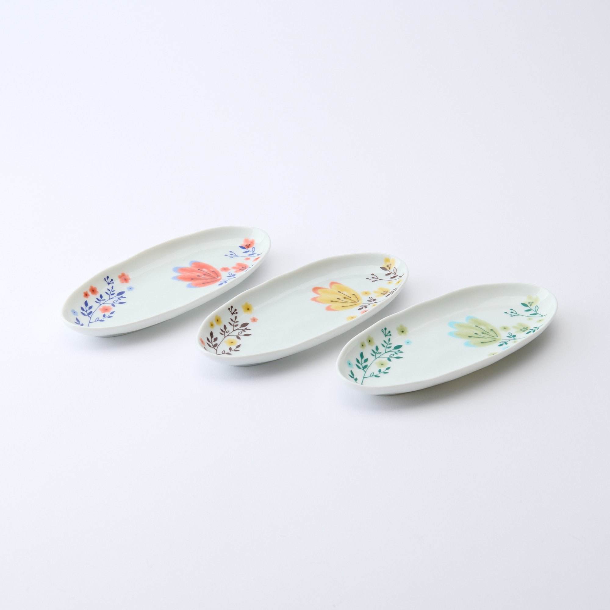 Spring Flowers Oval Side Plate