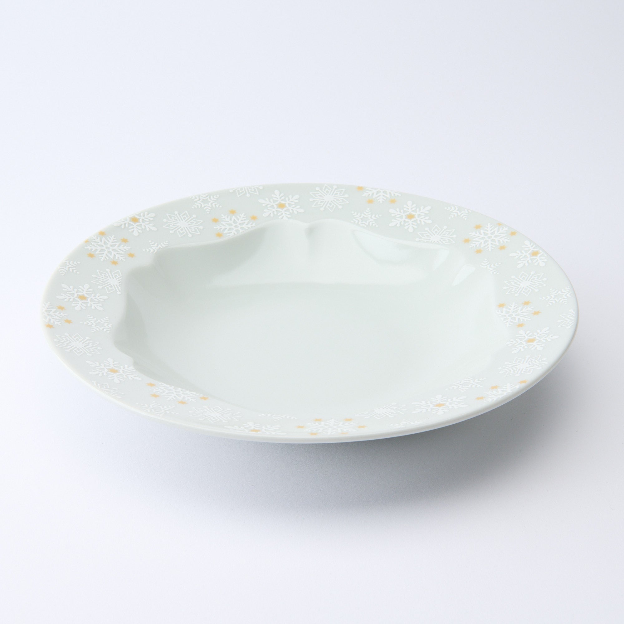 Snow Crystal Deep Dinner Plate
