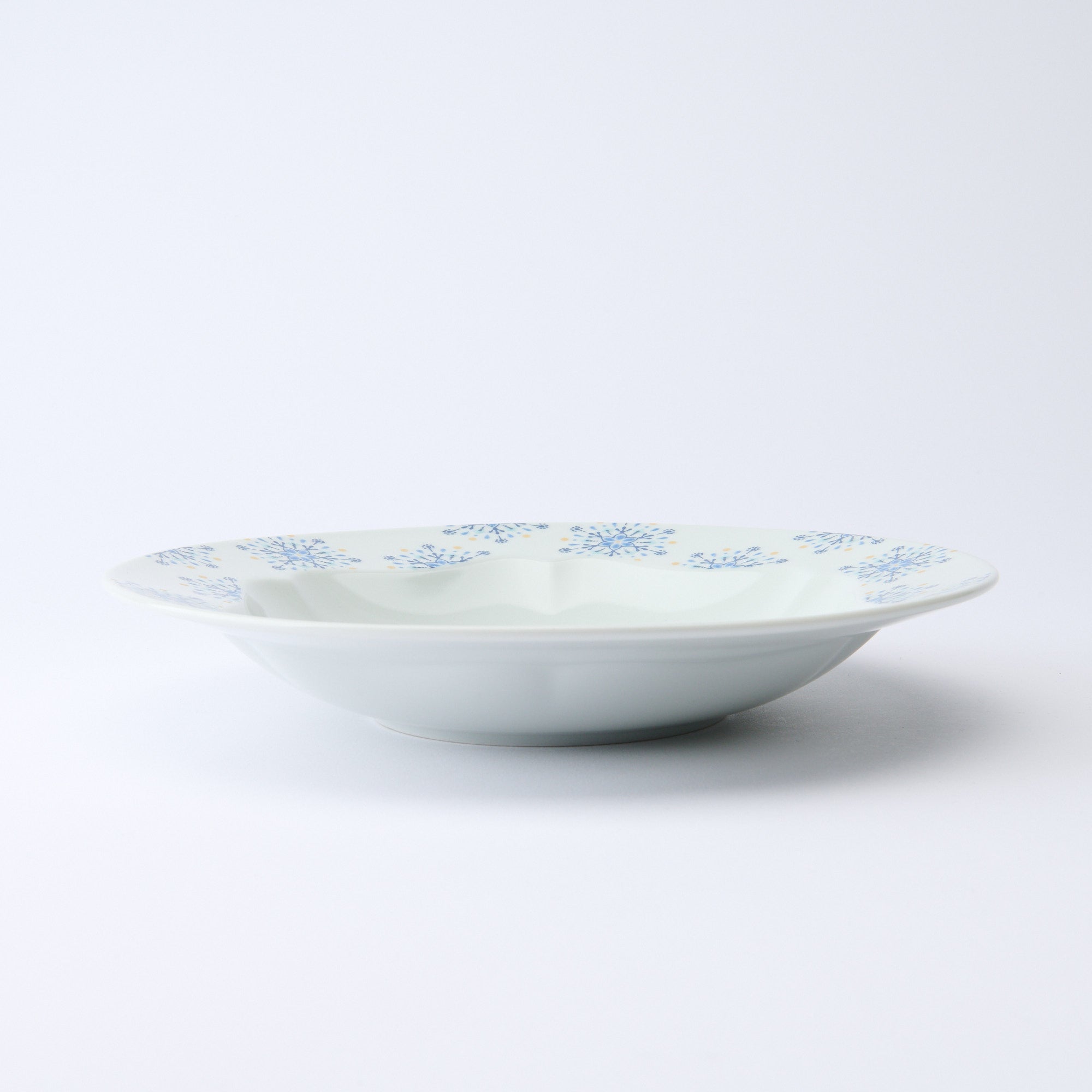 Snow Crystal Deep Dinner Plate