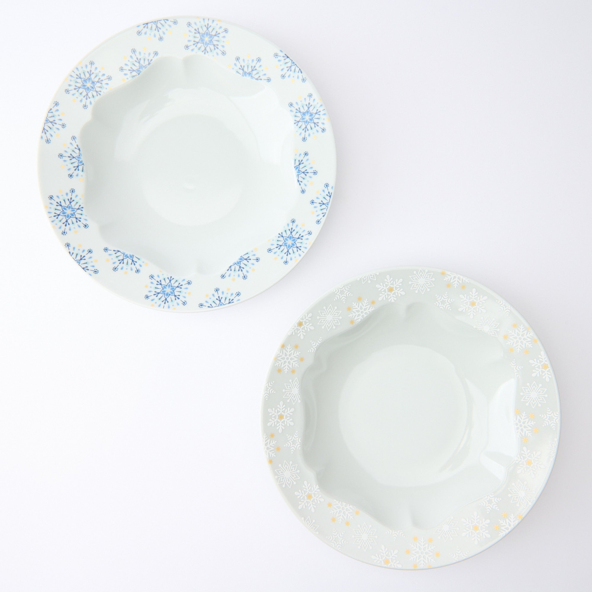 Snow Crystal Deep Dinner Plate