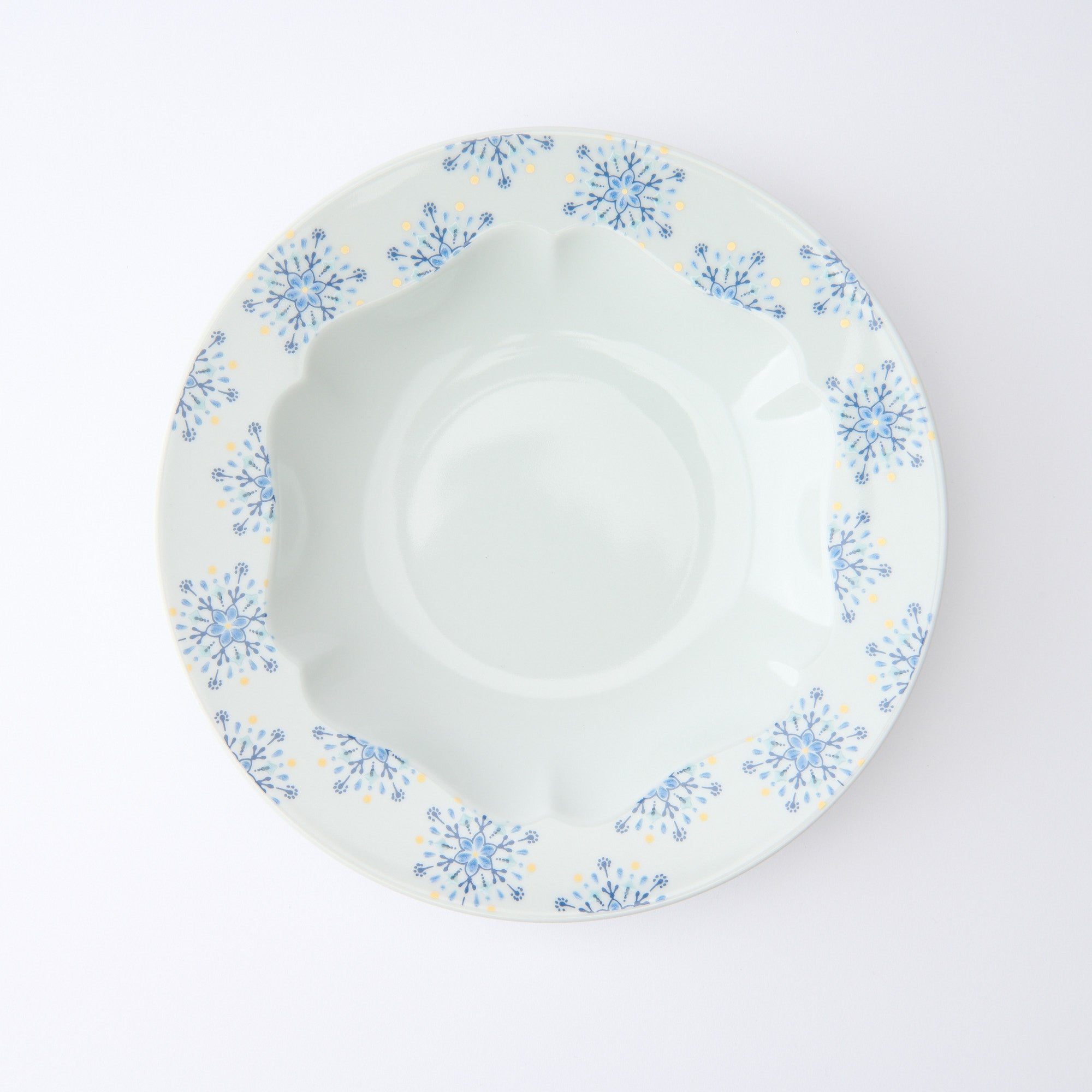 Snow Crystal Deep Dinner Plate