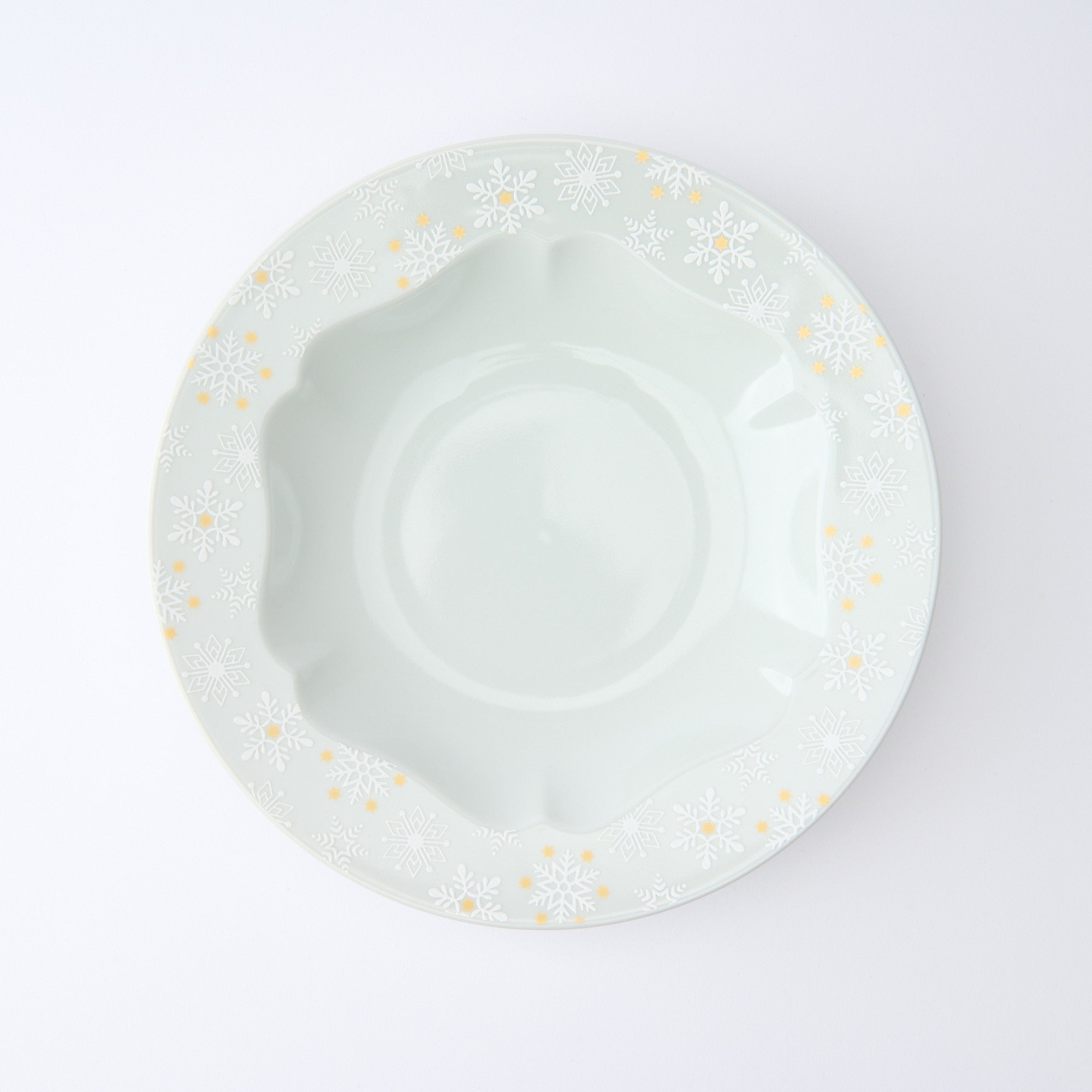 Snow Crystal Deep Dinner Plate
