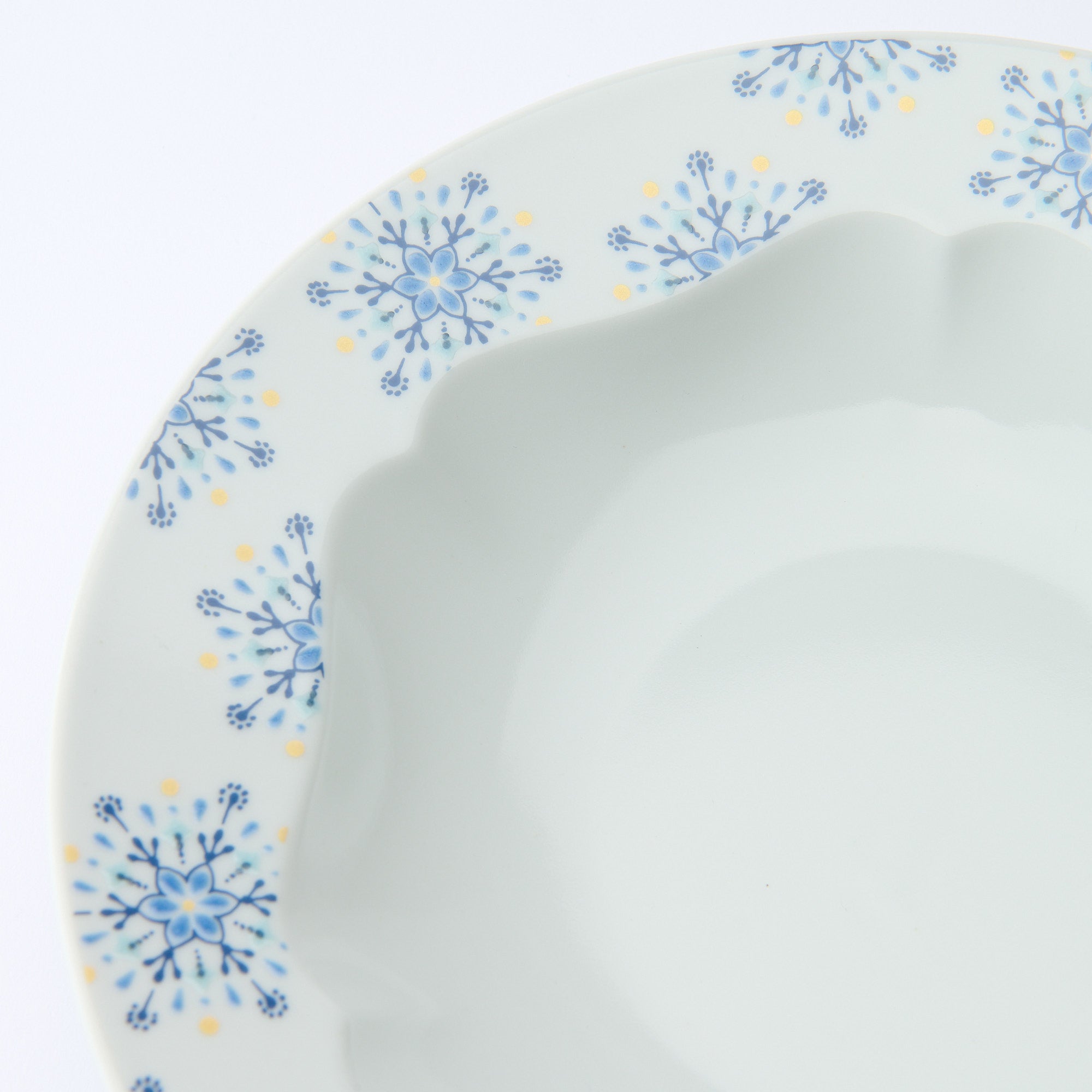 Snow Crystal Deep Dinner Plate