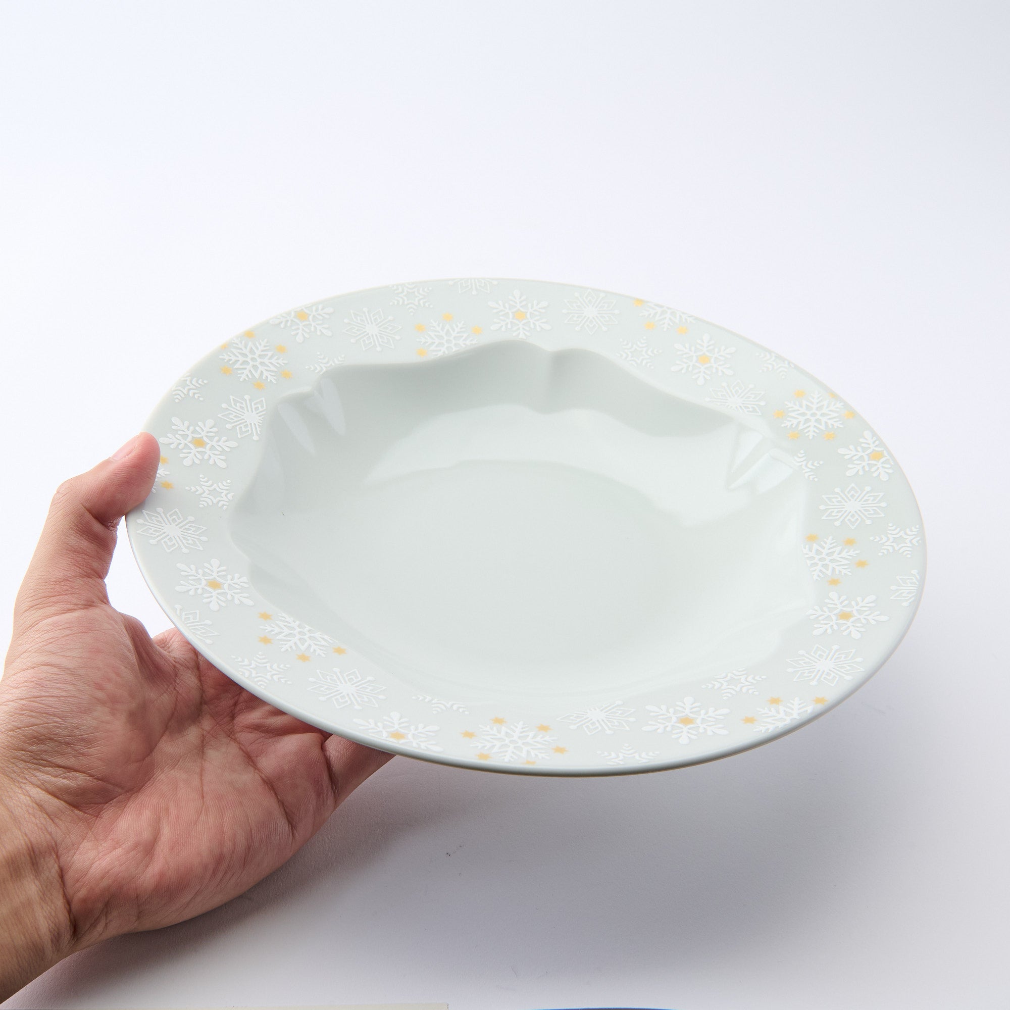 Snow Crystal Deep Dinner Plate