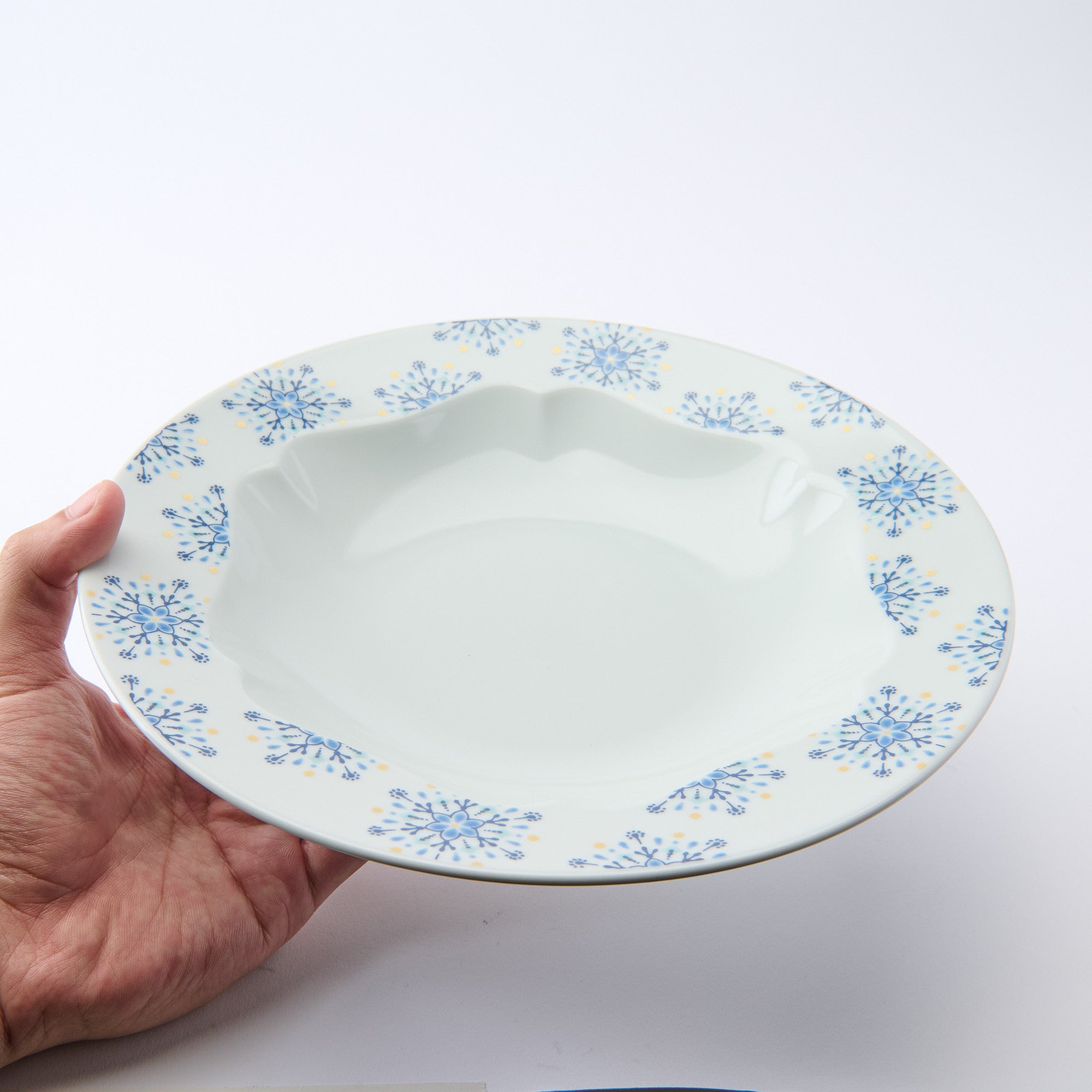 Snow Crystal Deep Dinner Plate