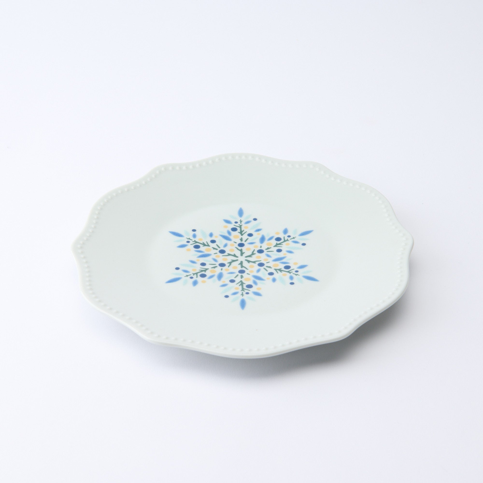Blue Snow Crystal Plate Set