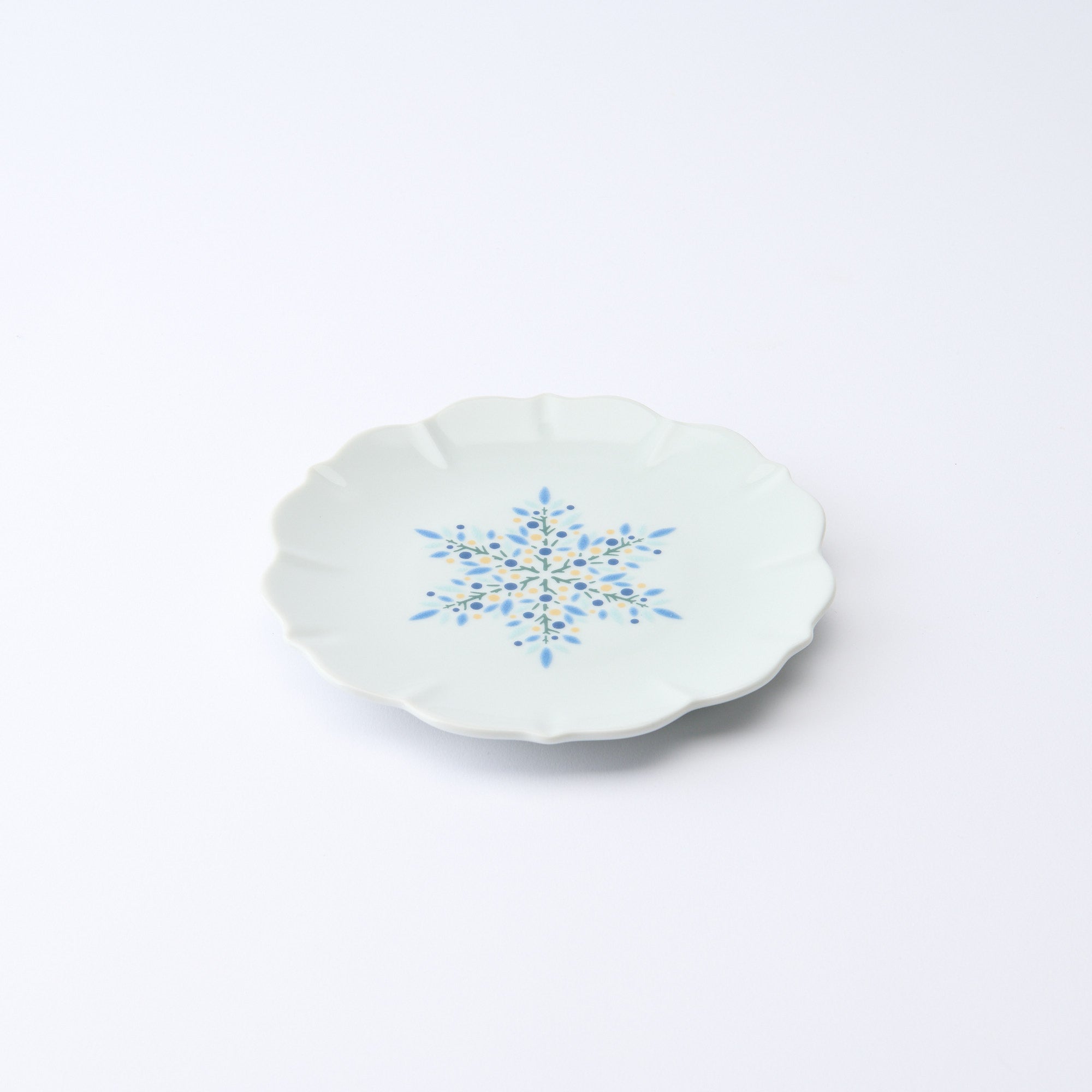 Blue Snow Crystal Plate Set