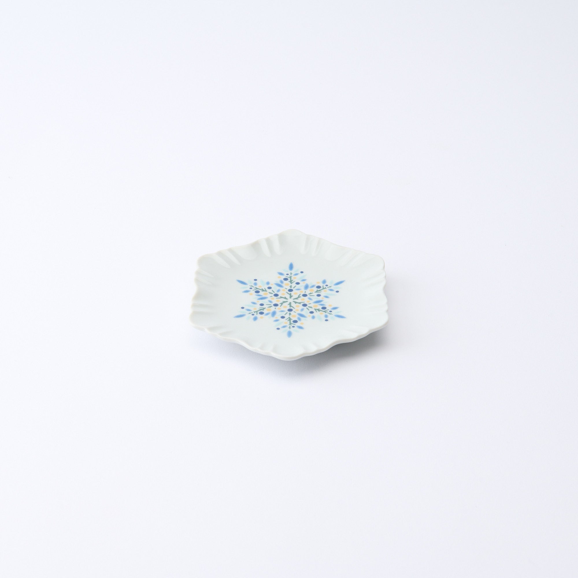 Blue Snow Crystal Plate Set