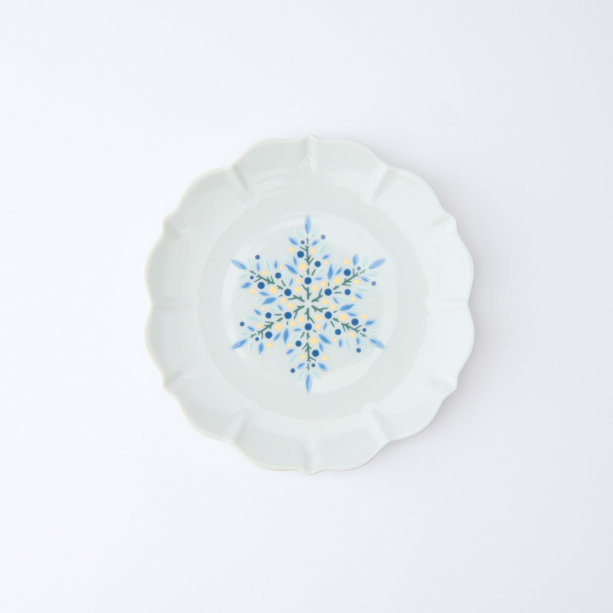 Blue Snow Crystal Plate Set