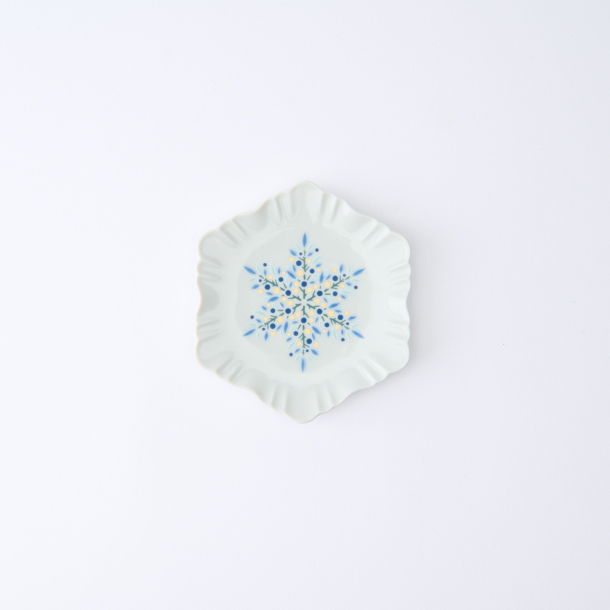 Blue Snow Crystal Plate Set