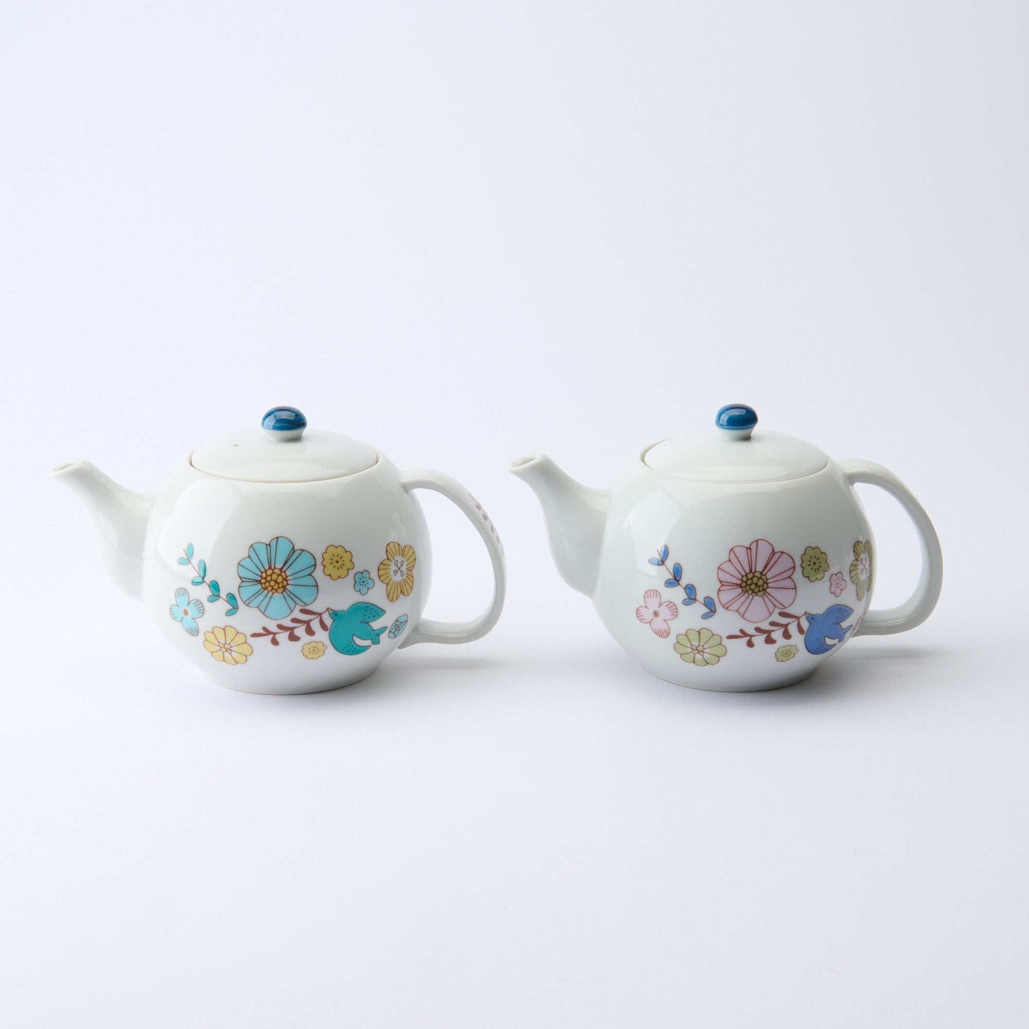 Bird and Blooms Japanese Teapot