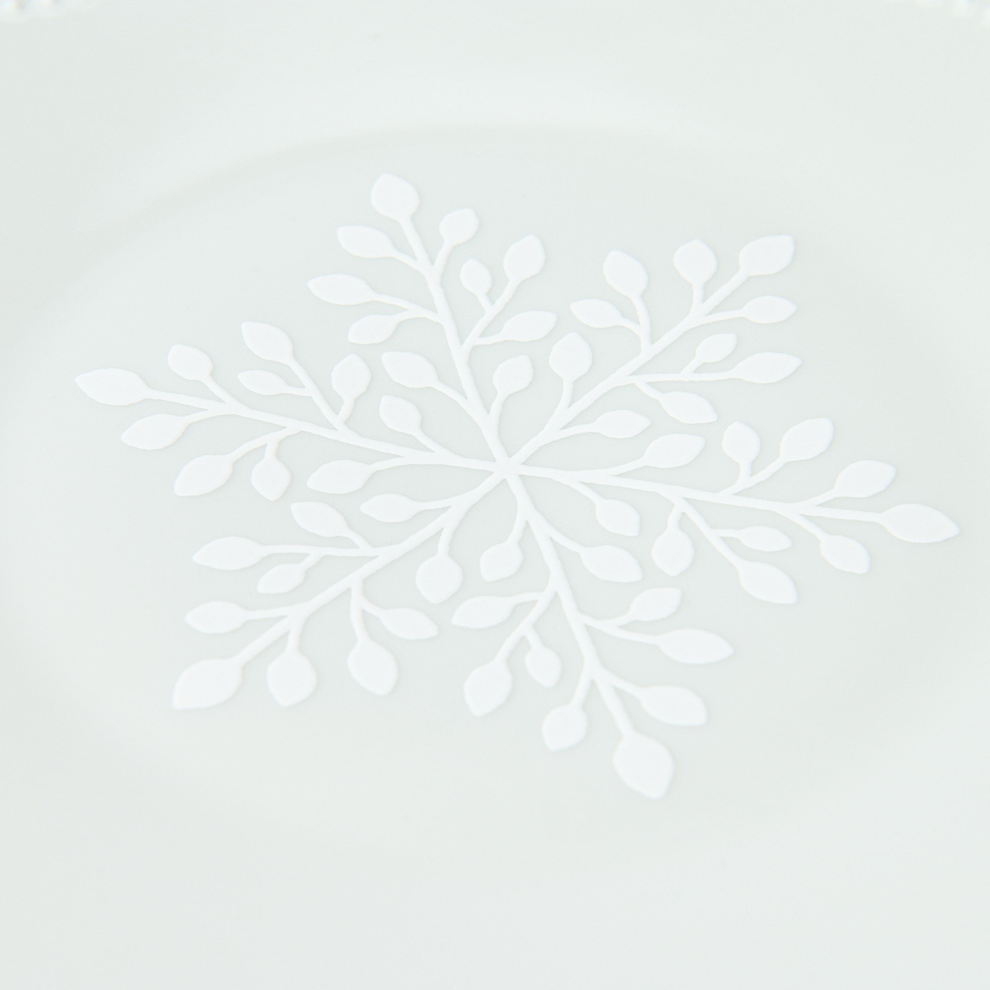 White Snow Crystal Plate Set