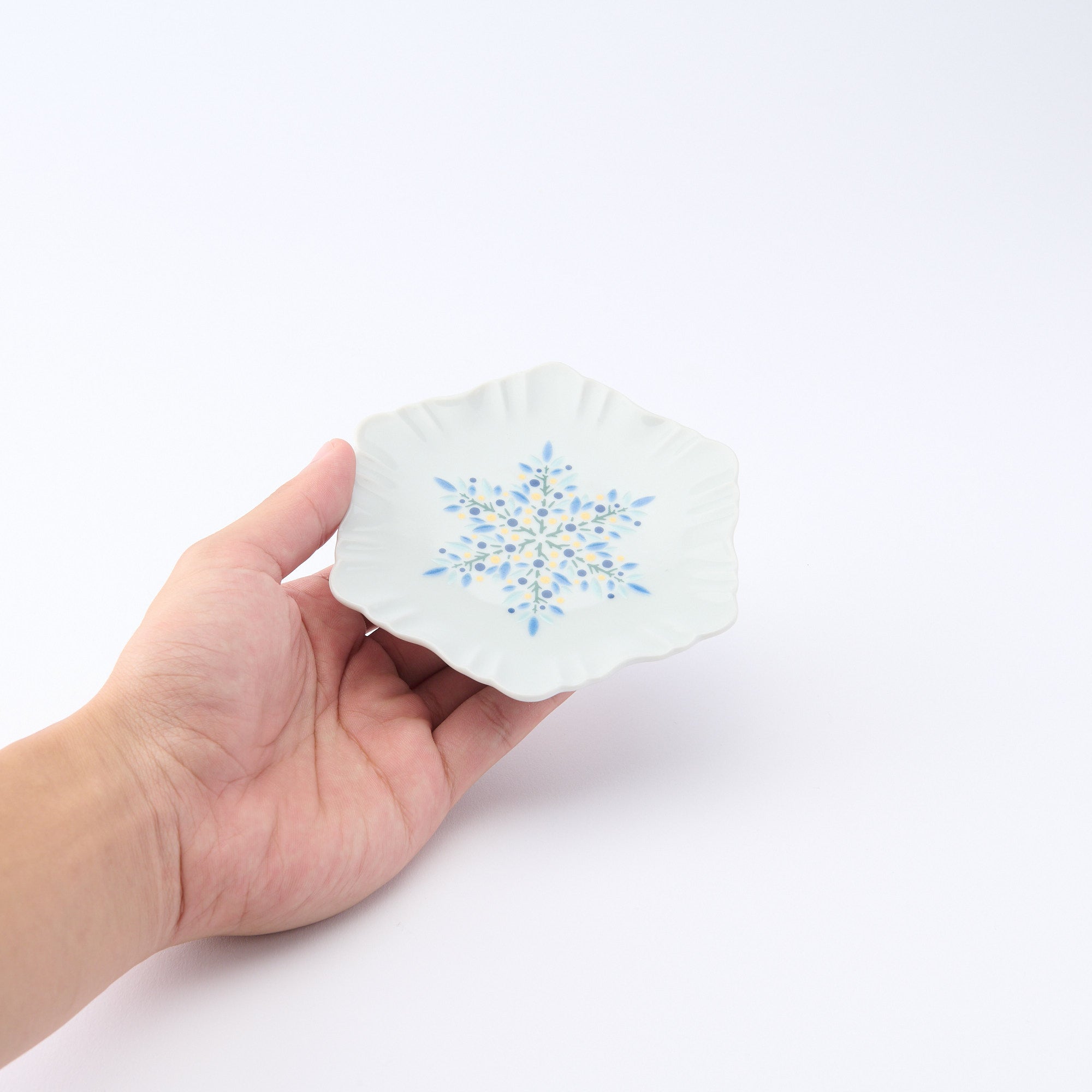 Blue Snow Crystal Plate Set