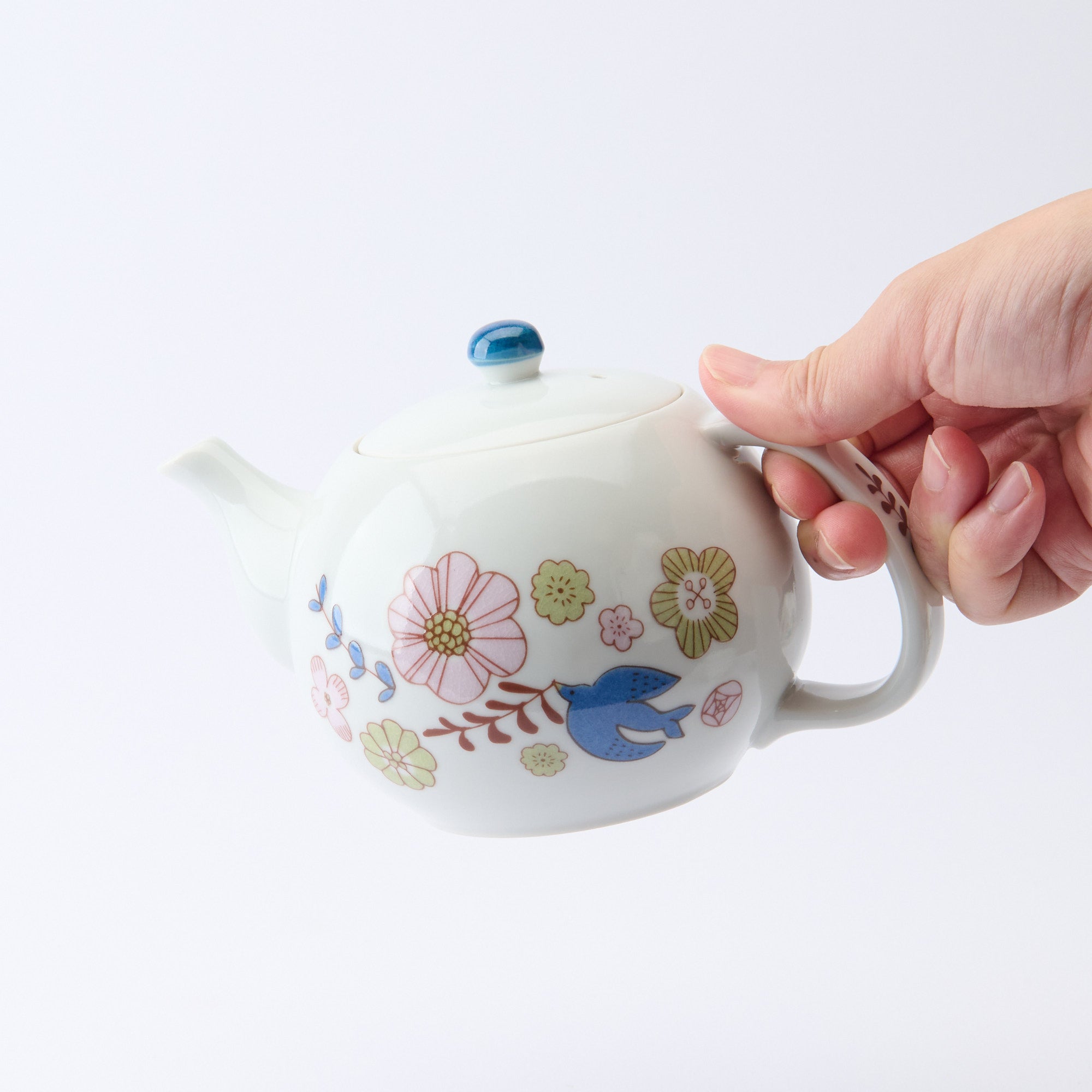 Bird and Blooms Japanese Teapot