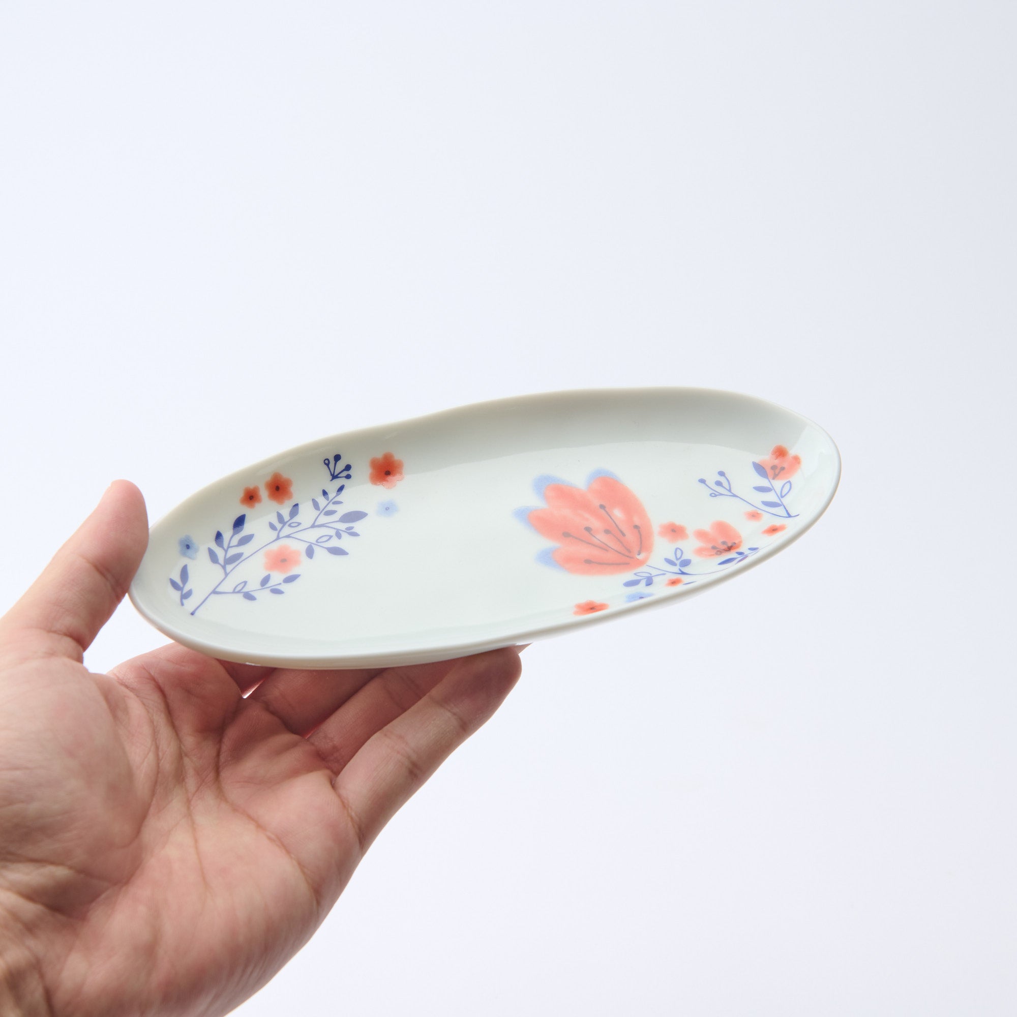 Spring Flowers Oval Side Plate
