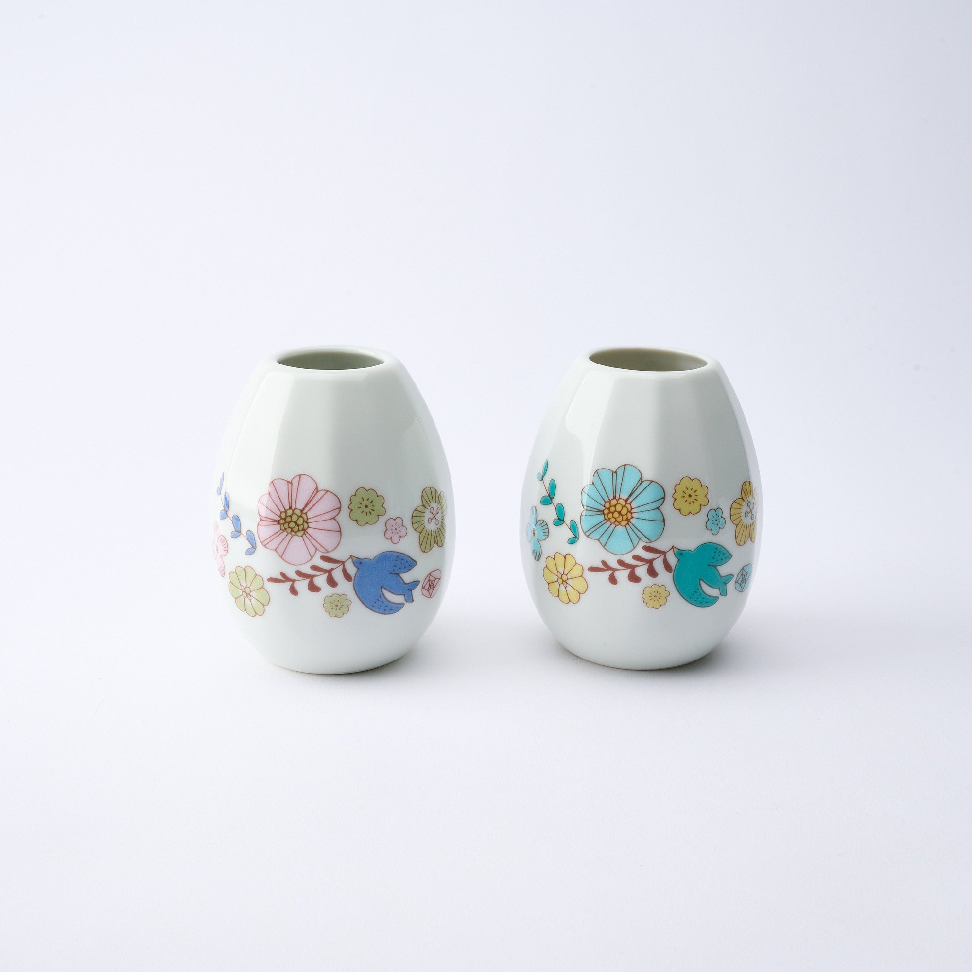 Bird and Blooms Single Flower Vase