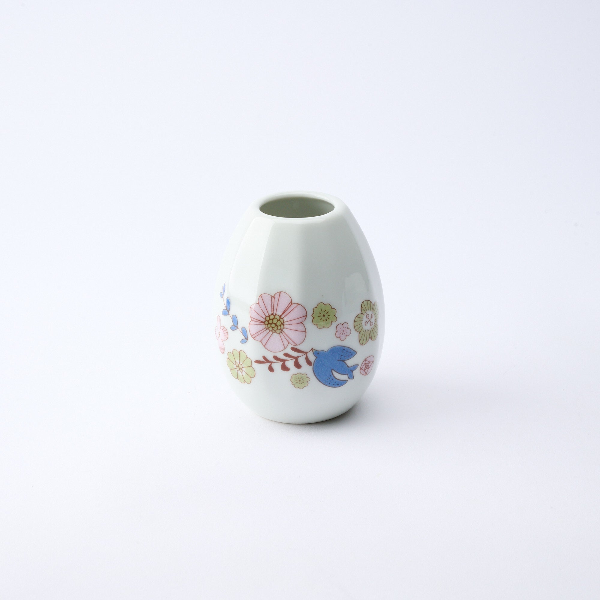 Bird and Blooms Single Flower Vase