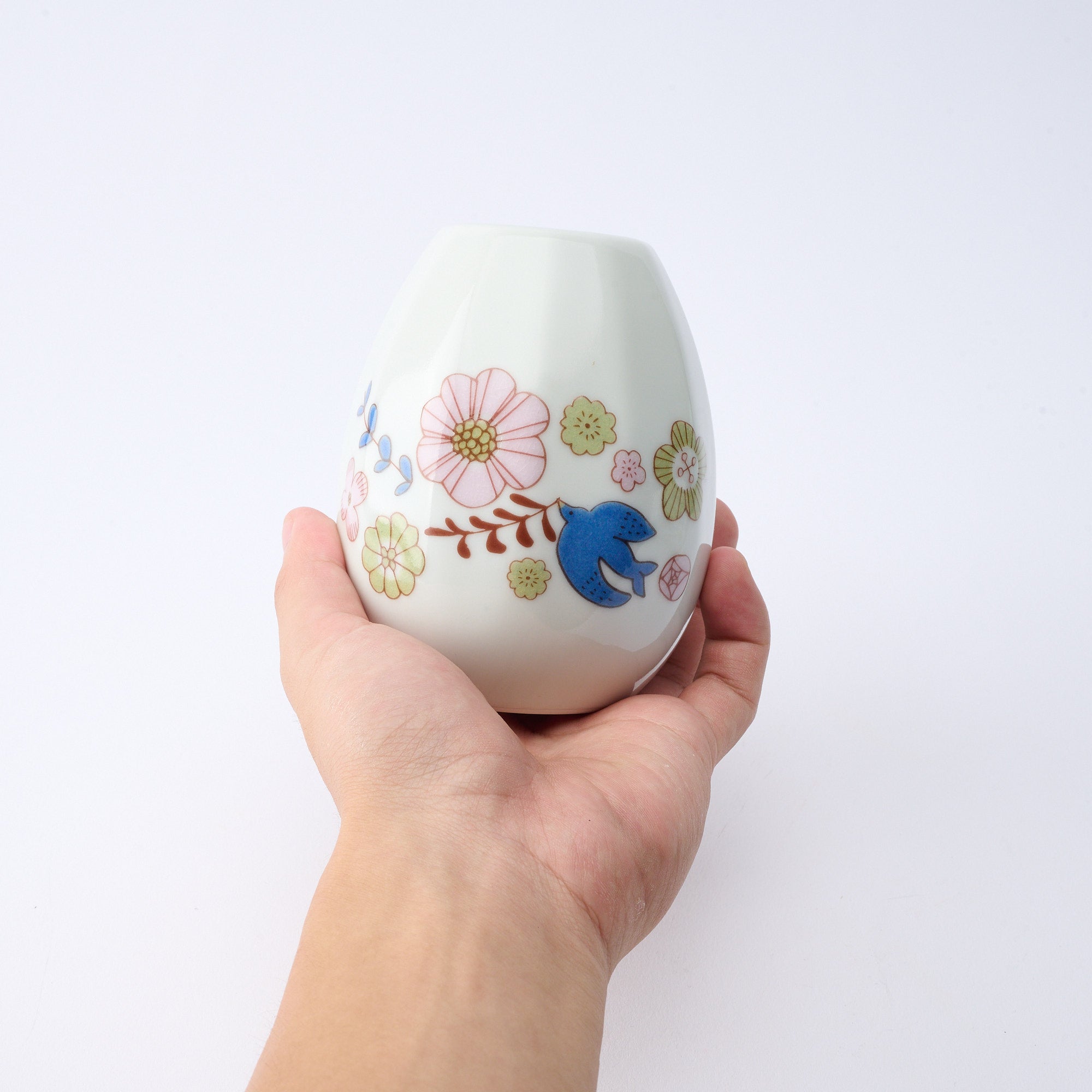 Bird and Blooms Single Flower Vase