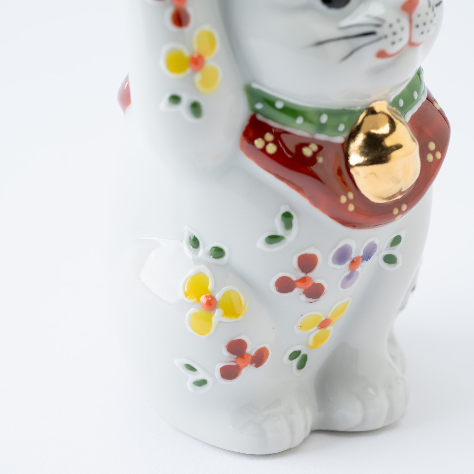 4号招き猫 小花 - JAPAN KUTANI SHOP