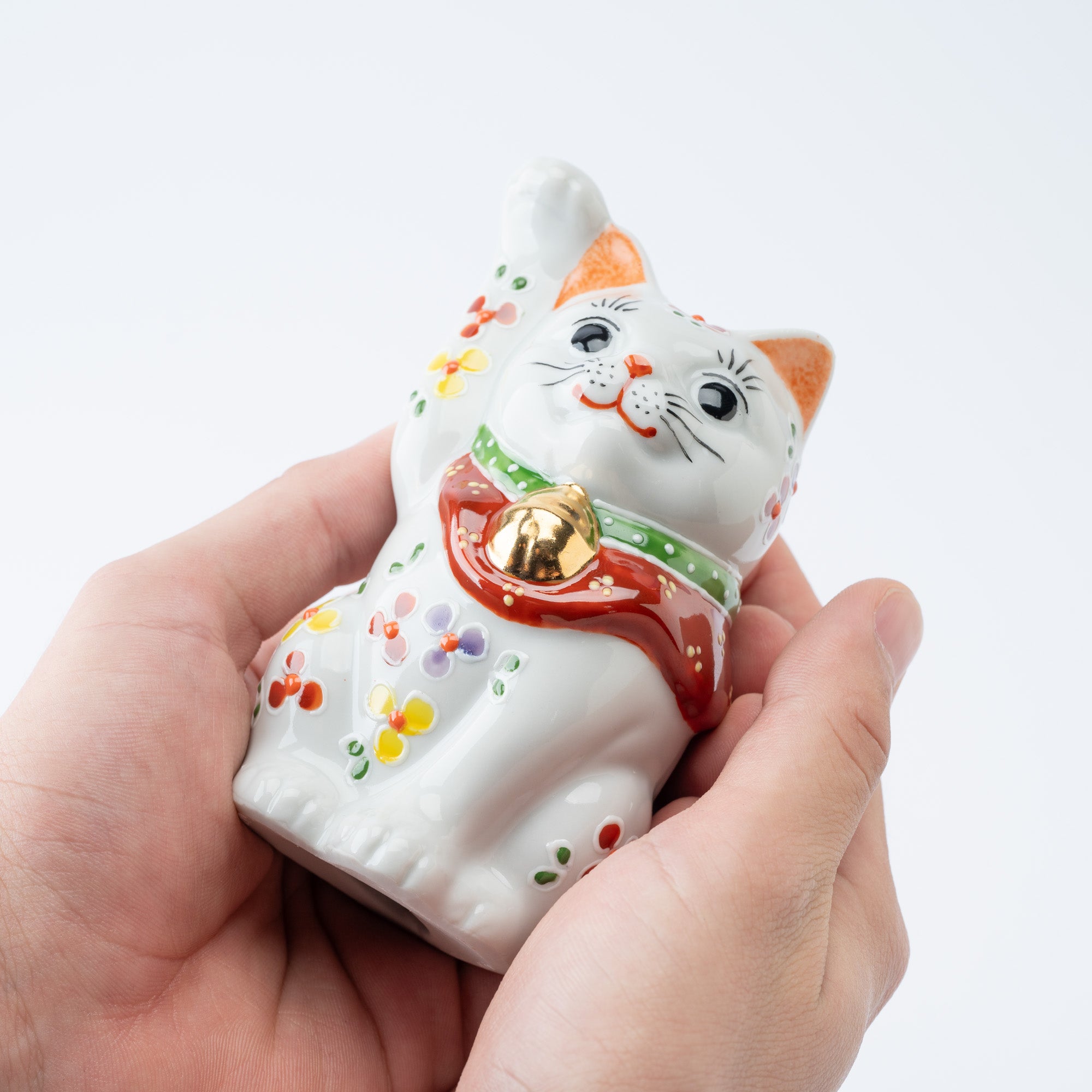 4号招き猫 小花 - JAPAN KUTANI SHOP