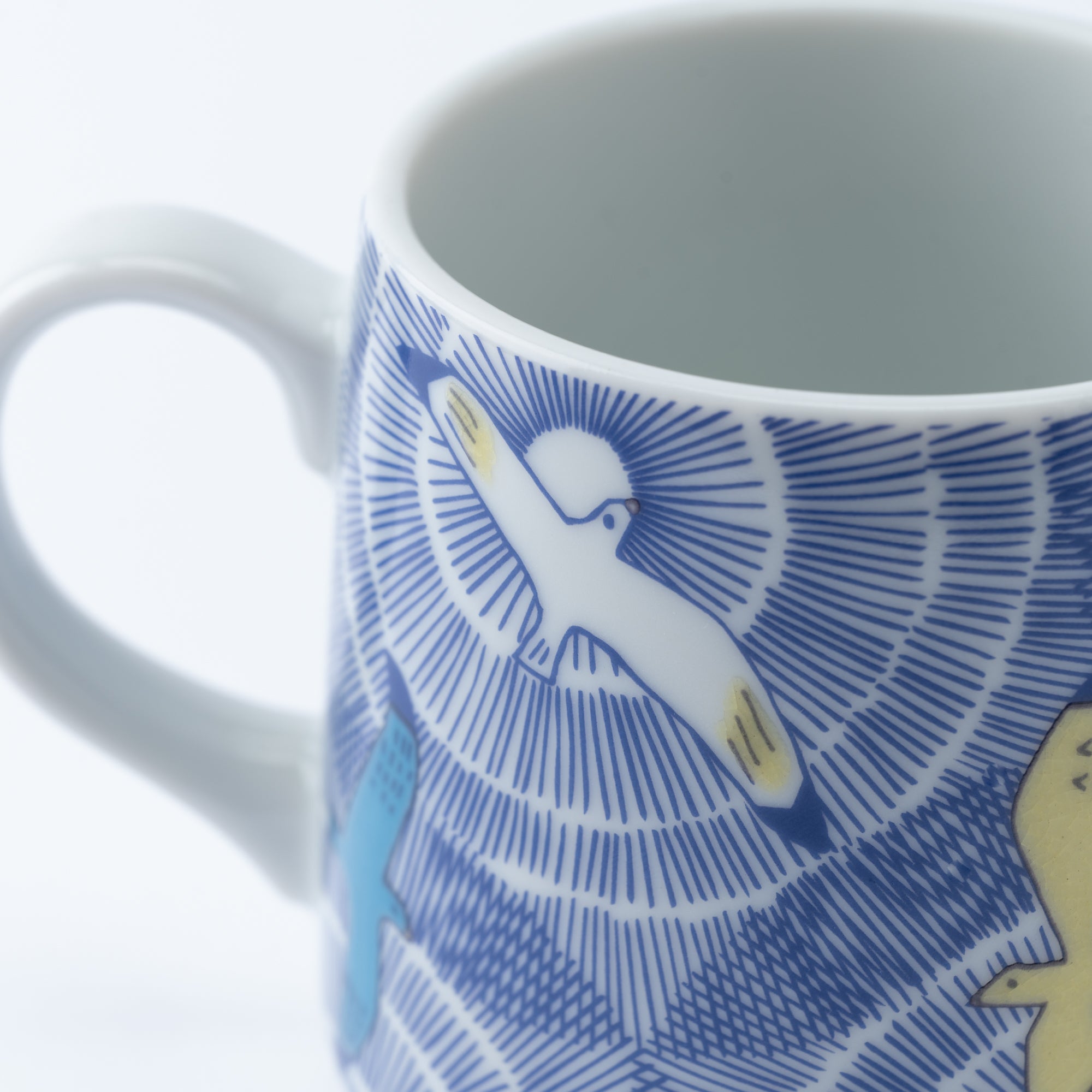 Flying Friends Mug - JAPAN KUTANI SHOP