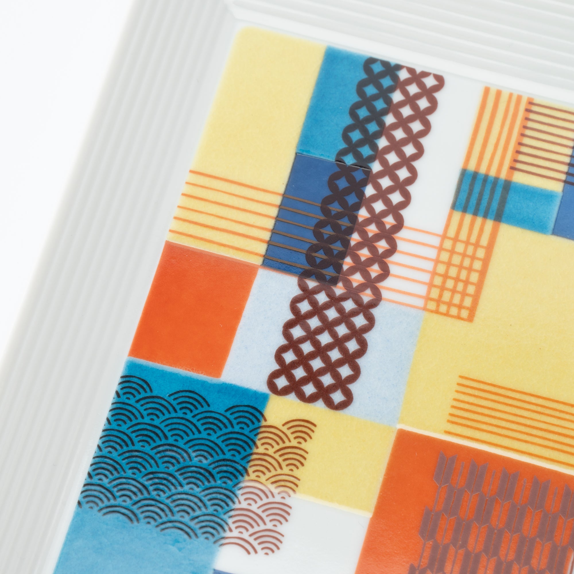 Geometric Patchwork Side Plate 7.1 in