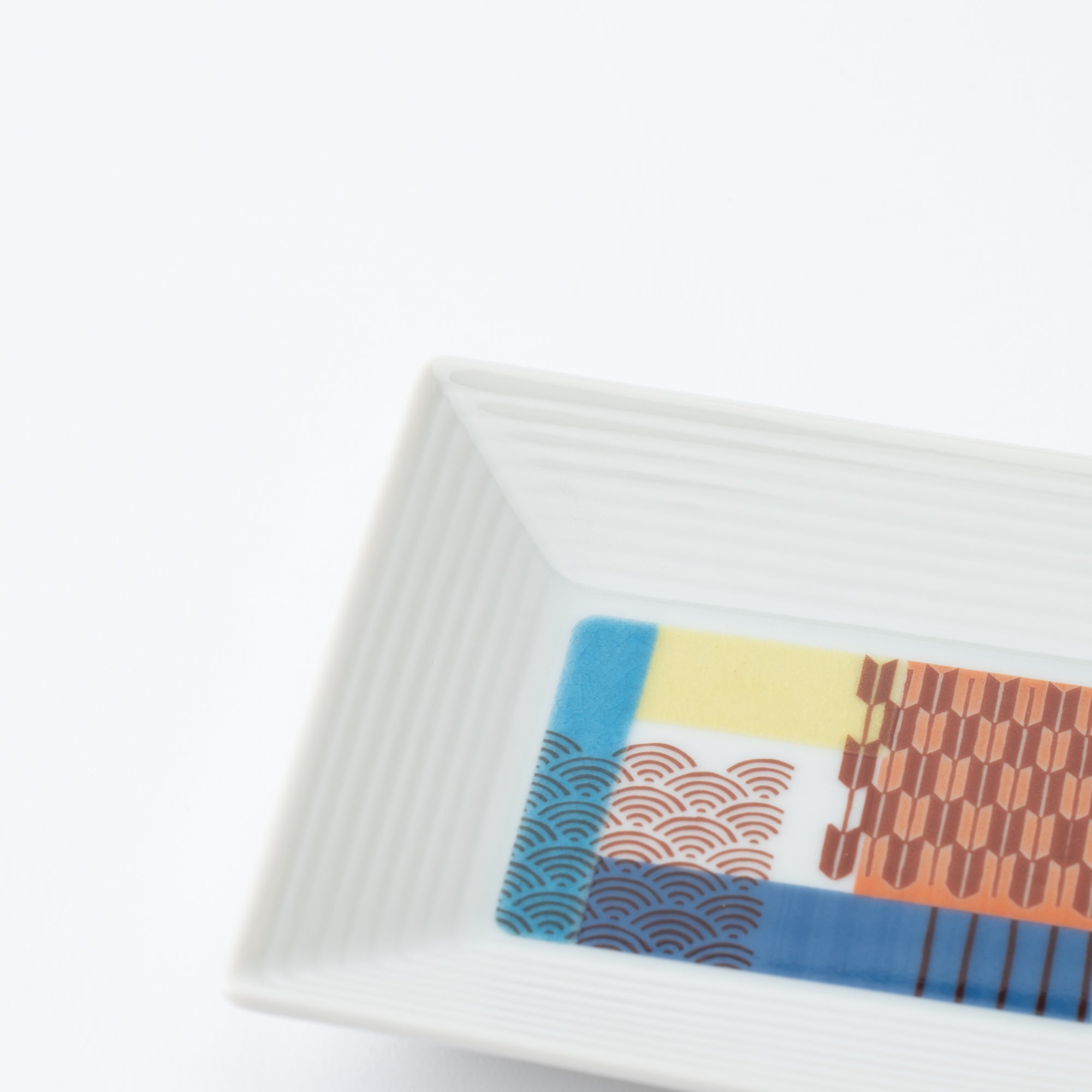 Geometric Patchwork Rectangle Dinner Plate