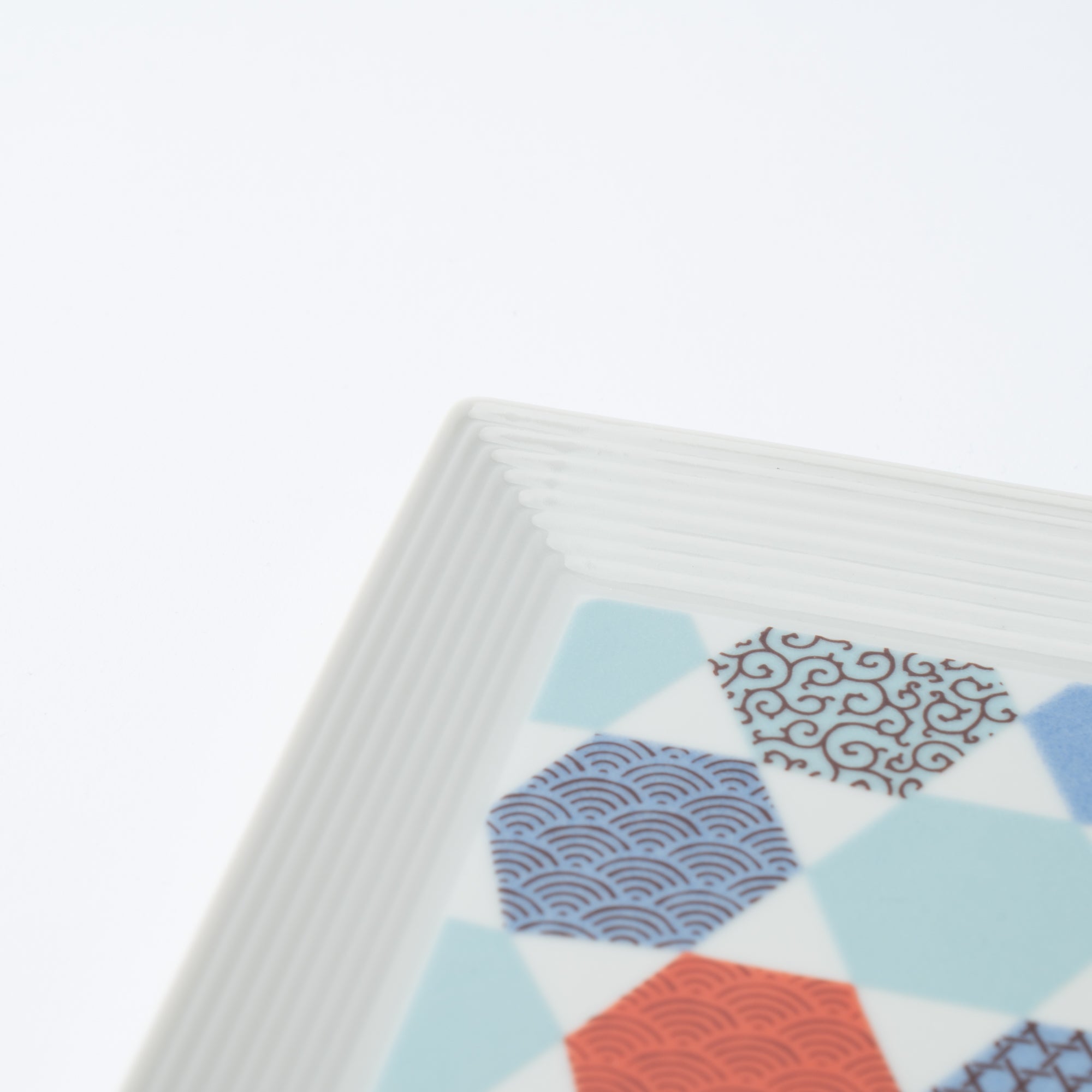 Geometric Patchwork Side Plate 7.1 in