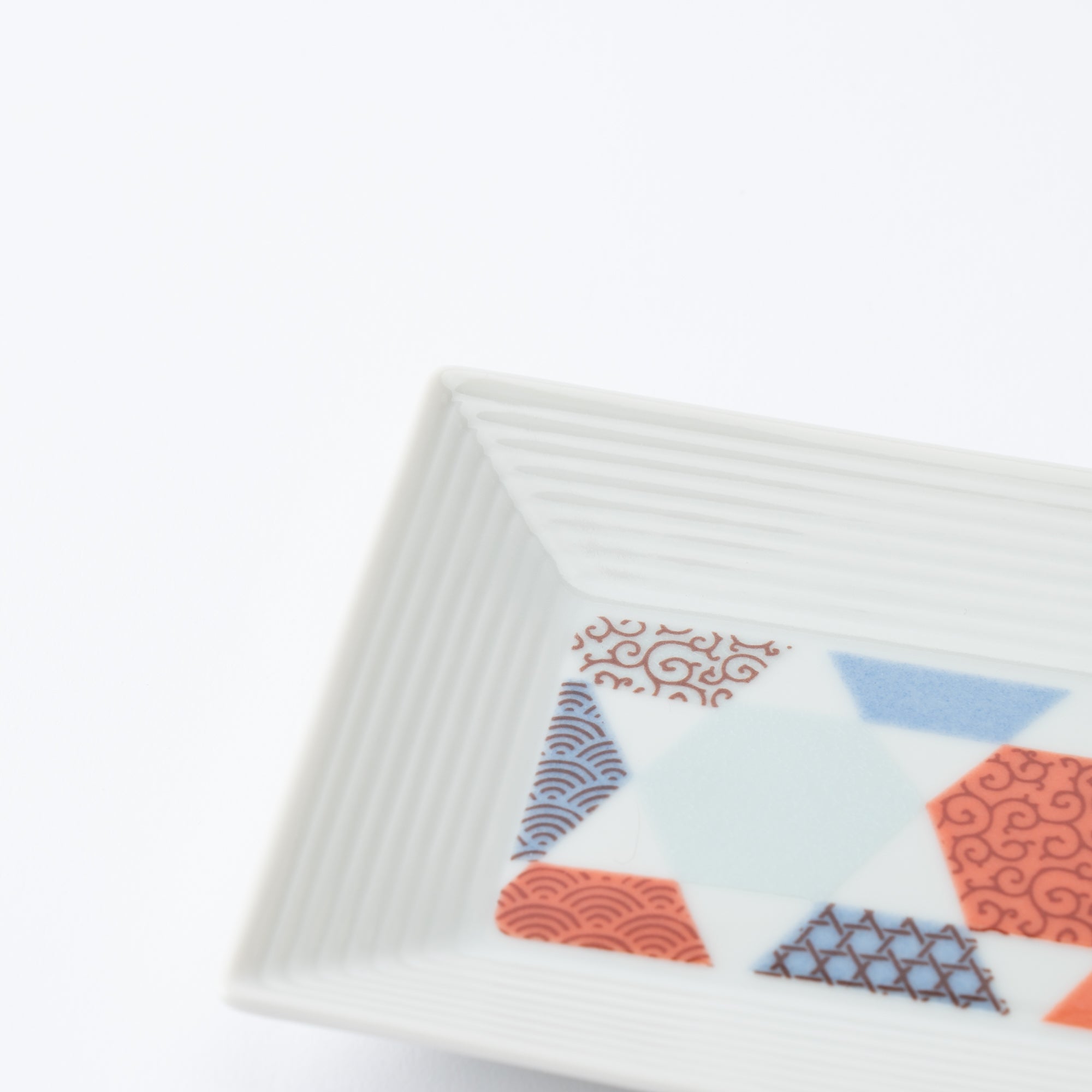 Geometric Patchwork Rectangle Dinner Plate