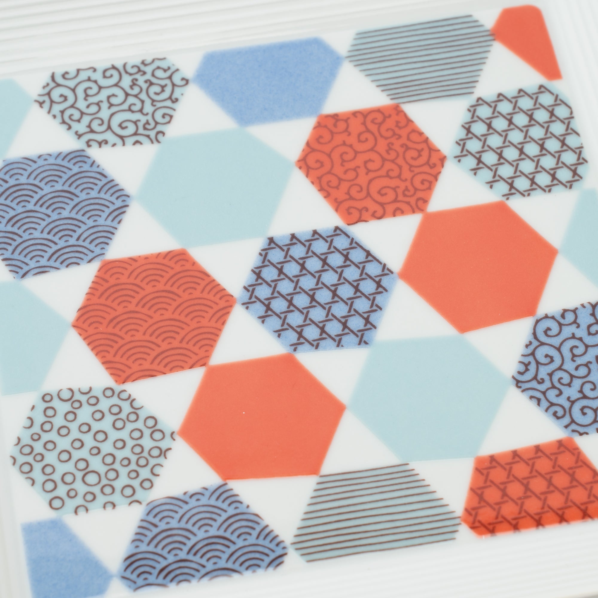 Geometric Patchwork Side Plate 7.1 in