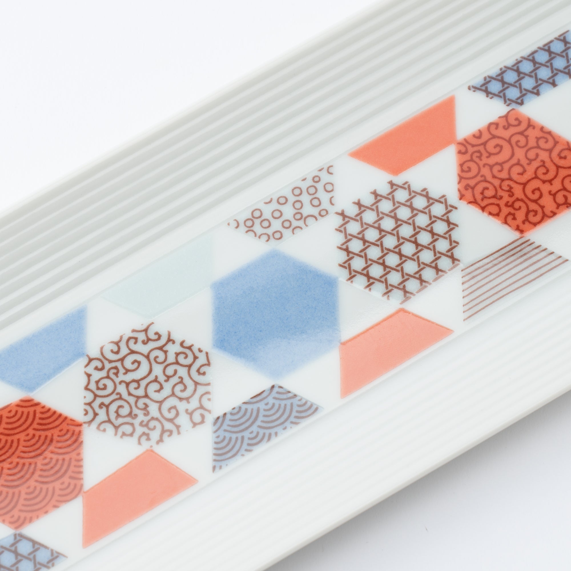 Geometric Patchwork Rectangle Dinner Plate