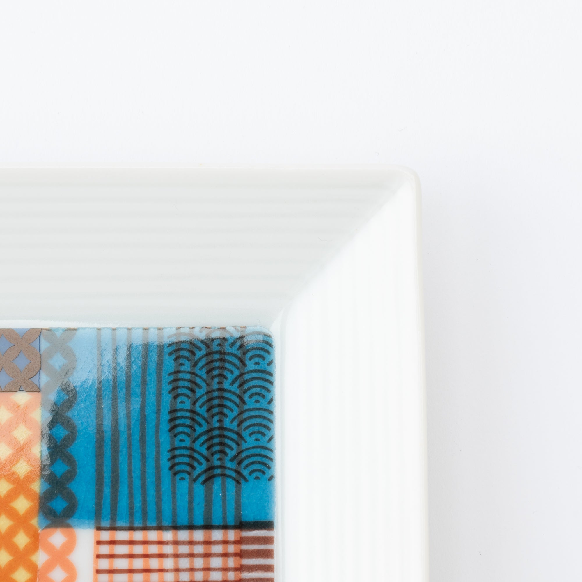 Geometric Patchwork Rectangle Dinner Plate
