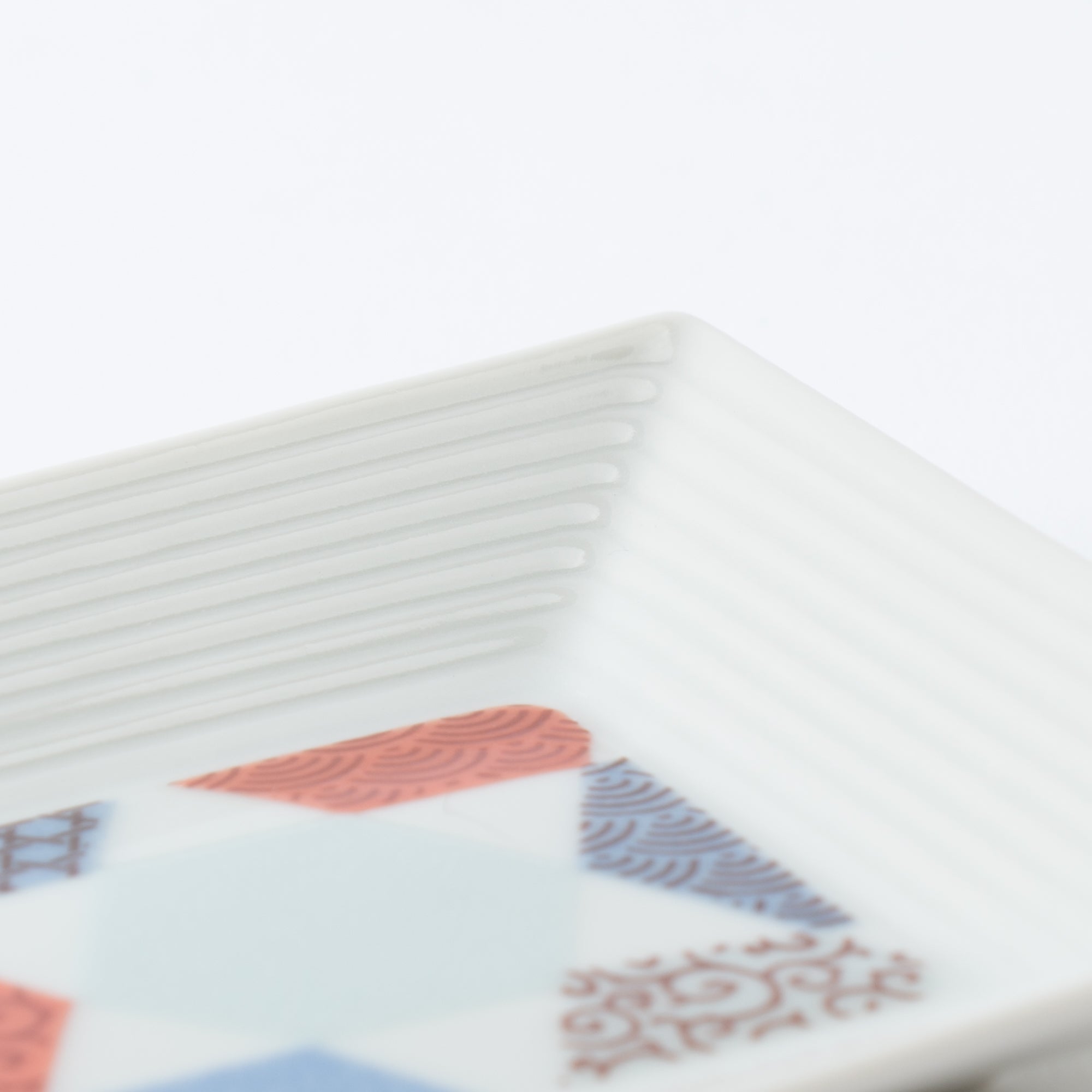 Geometric Patchwork Rectangle Dinner Plate