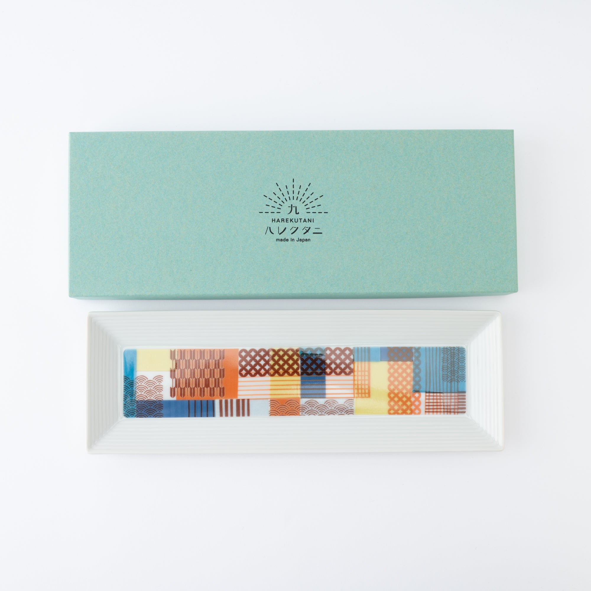 Geometric Patchwork Rectangle Dinner Plate